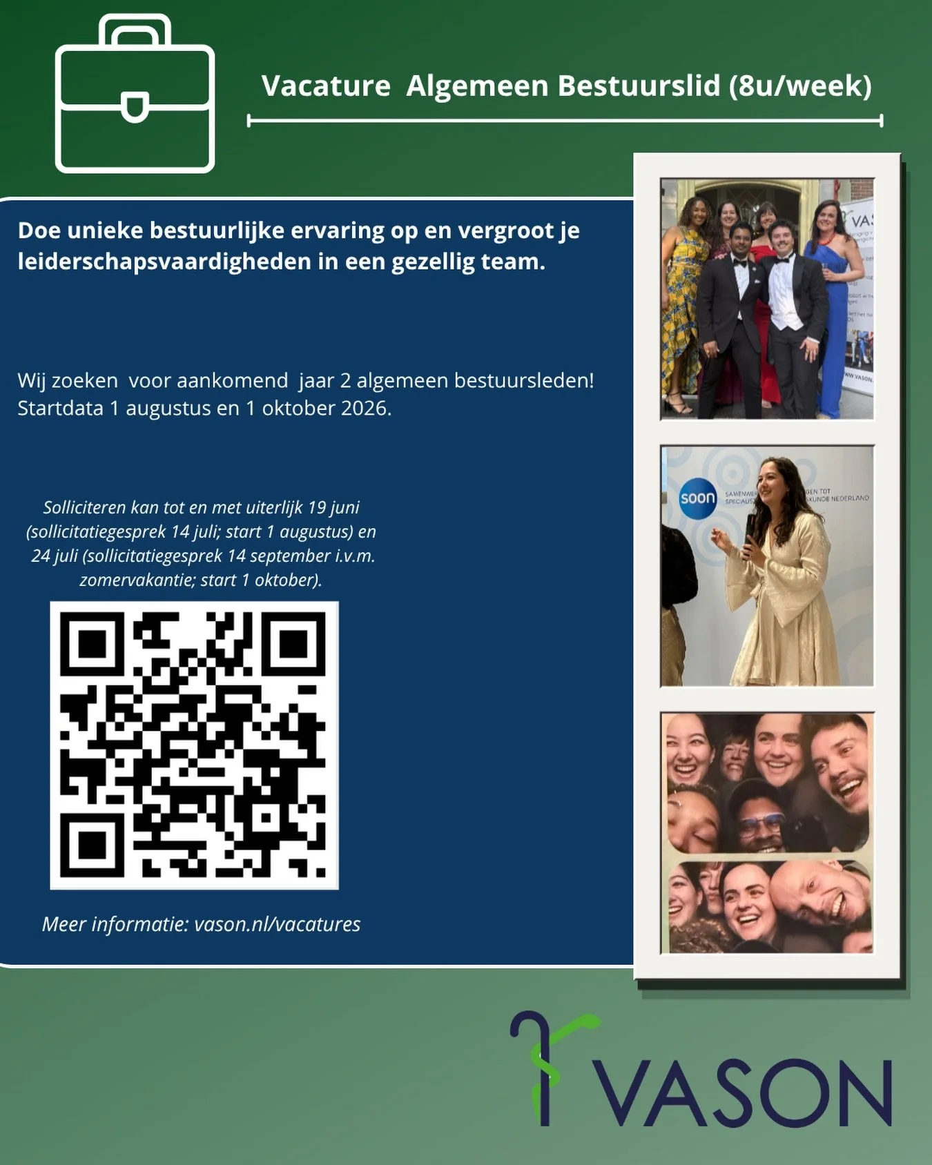 Wij op zoek zijn naar twee aios die zich bij ons gezellige en open team willen aansluiten. In de functie van algemeen bestuurslid ben je flexibel om jouw functie vorm te geven zoals jij dat wil. De portefeuilles die open staan zijn Activiteiten, Acqu