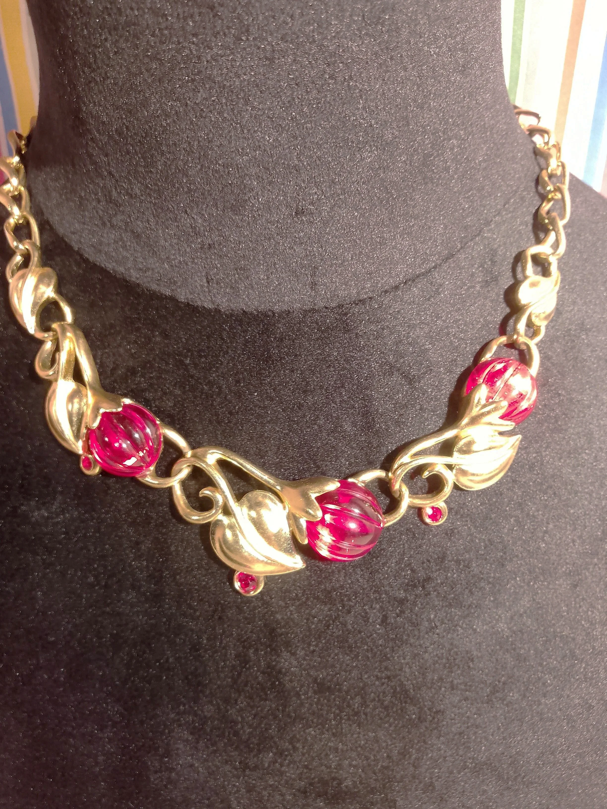 1930's Trifori (signed) Tutti Frutti Style Choker.