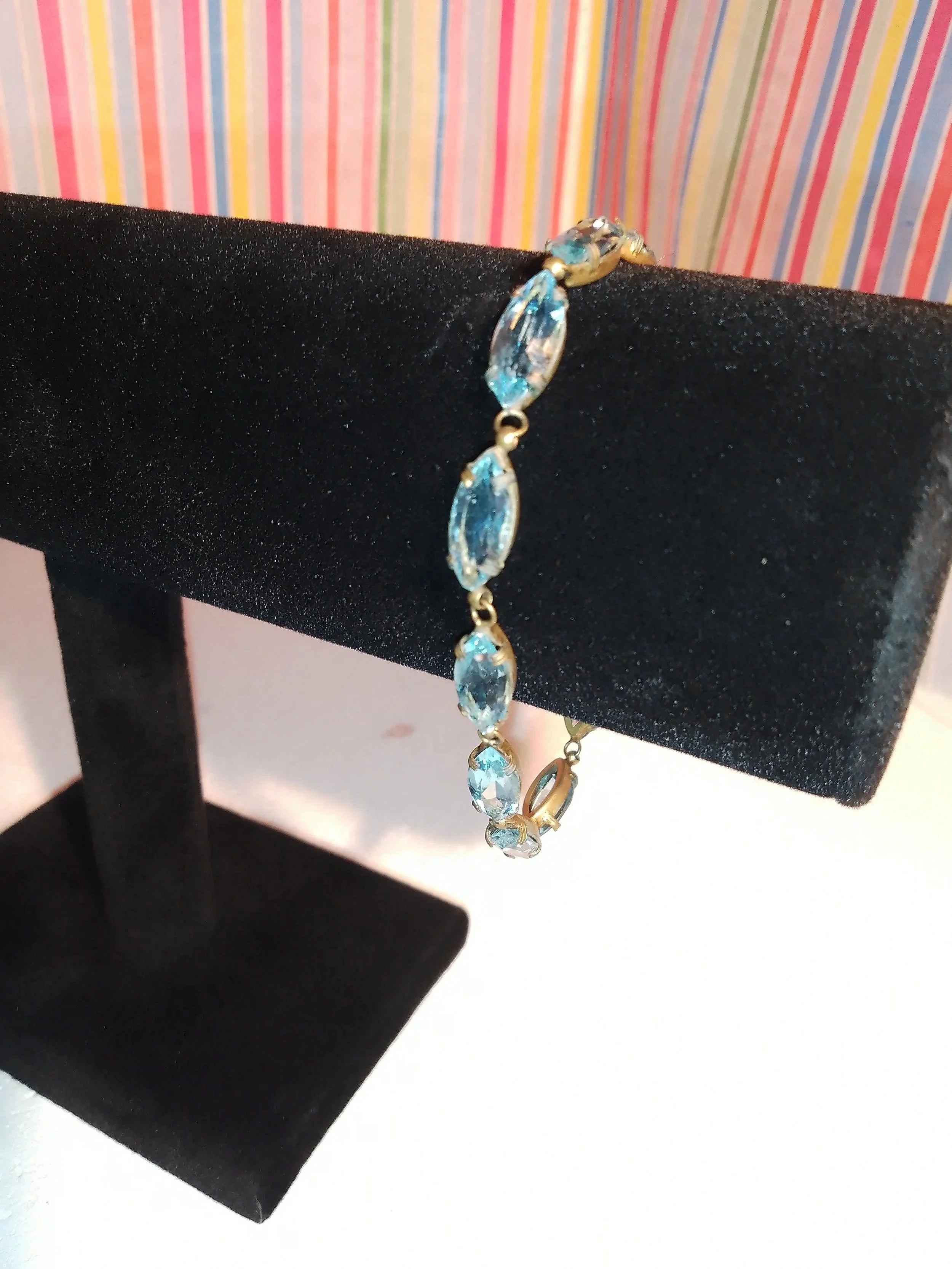 Edwardian Aquamarine &  Gold Bracelet.