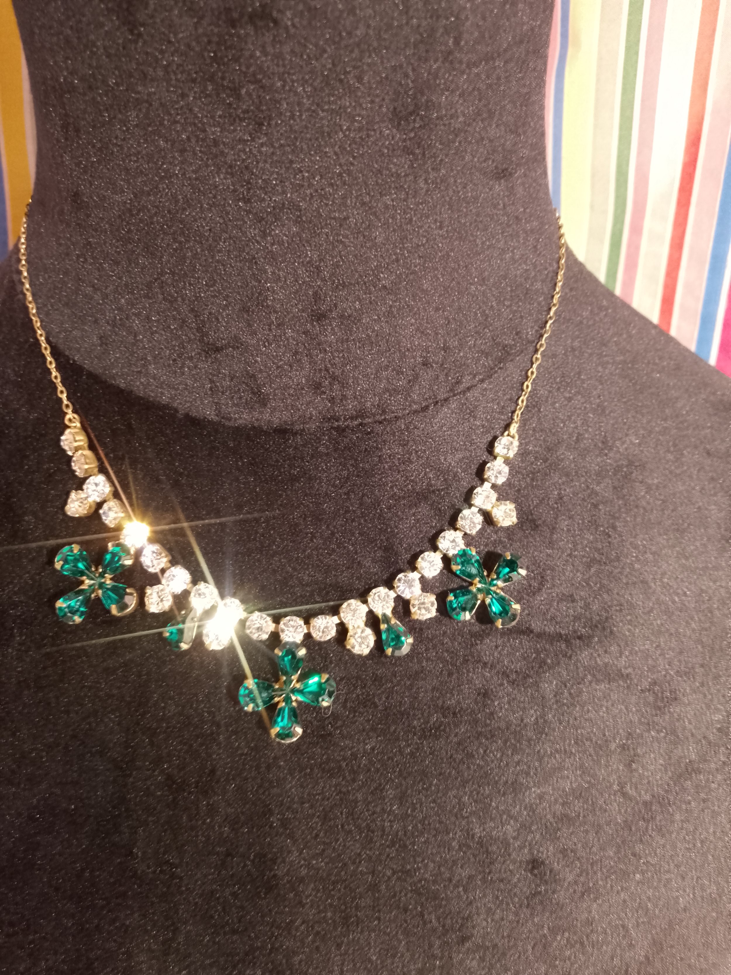 1940's Rhinestone Short Necklace