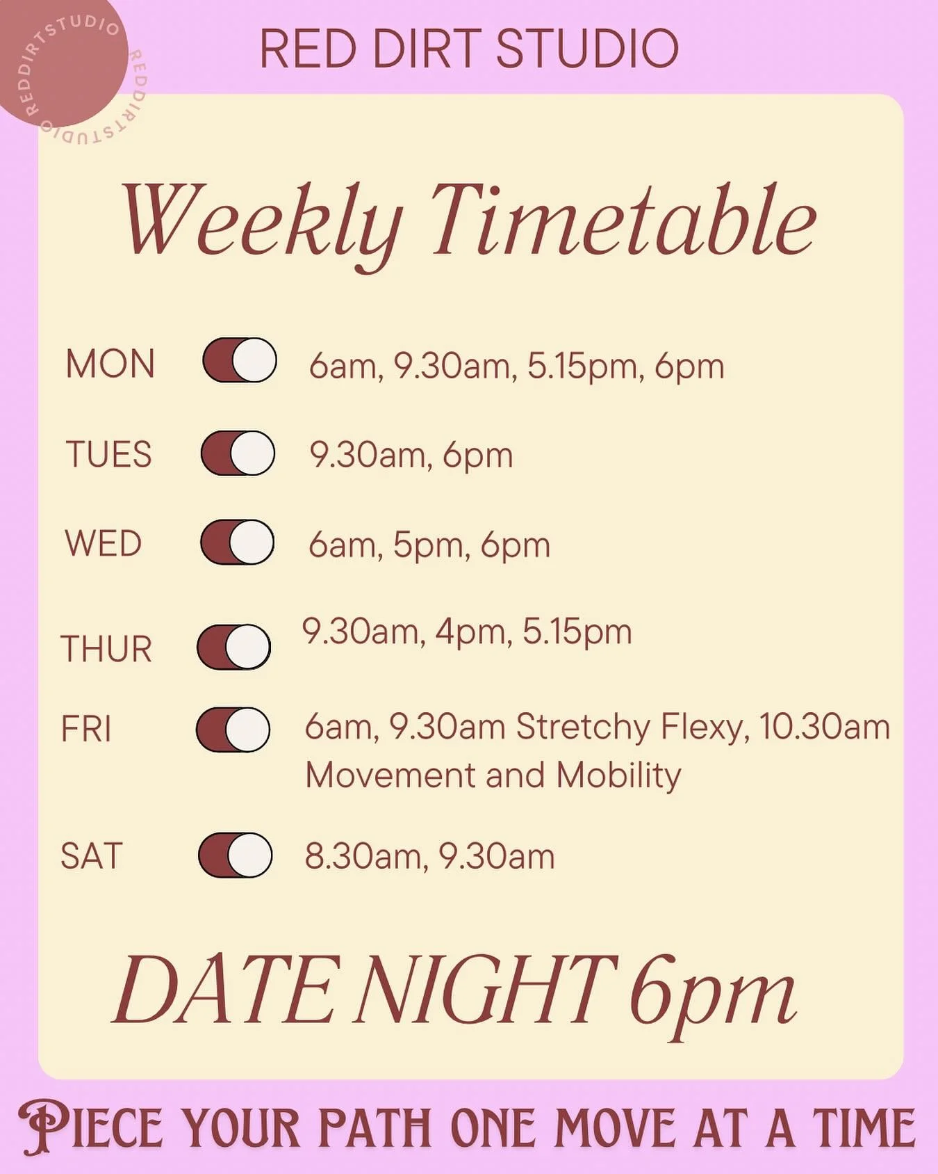 Breaking news beauties, it&rsquo;s SUNDAY! Let&rsquo;s lock our movement in for the week 💜 can&rsquo;t wait to see you in the studio&hellip; 

#letsmovetogether #pilatesforeverybody #pilateswithheart #feelgoodmovement #movementforlife #mobilitymatte