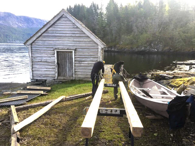 Sjøbua på Strand i Solund kommune.