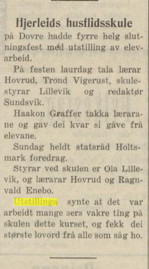 Hjerleidsutstillinga Austland 15.05.1924