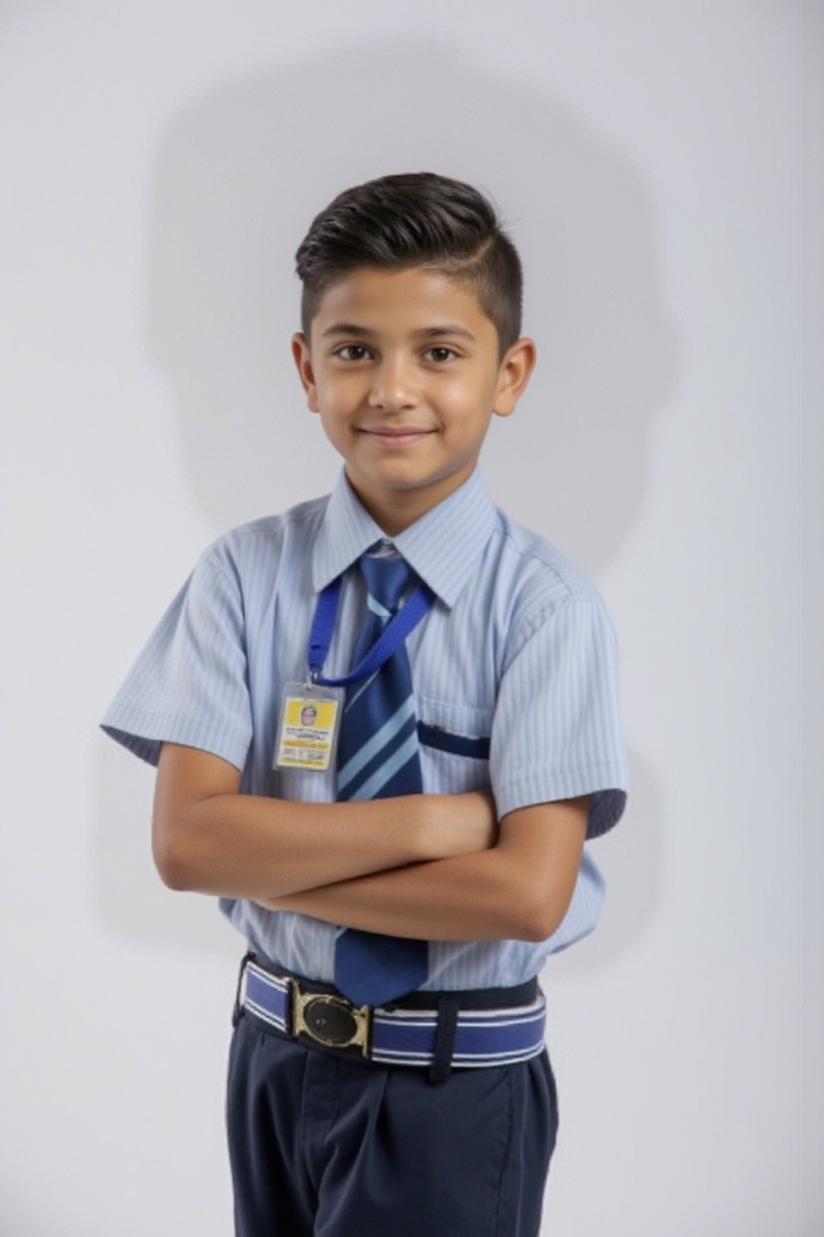 Schoolboy in uniform reference.