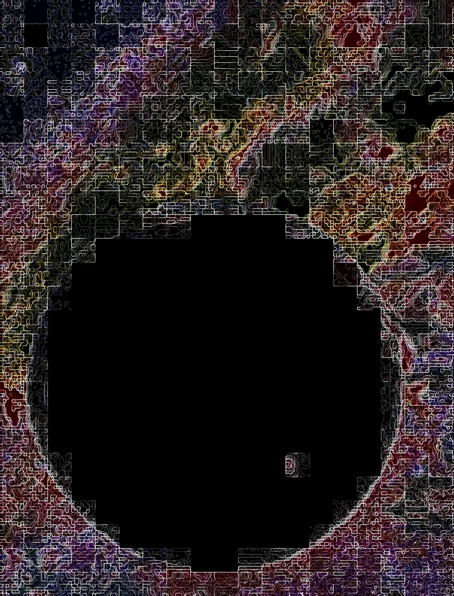 The Rhetoric of the JPEG, 2019 — archival print on canvas.