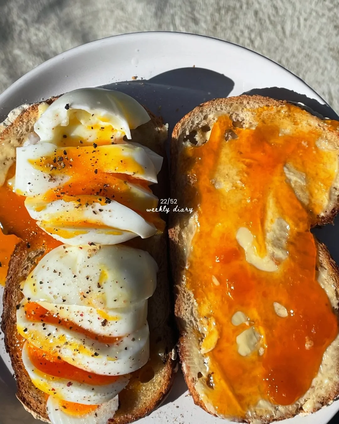 the week it ACTUALLY felt like summer ! 

highs:
running with no chest pain ! 
savoury and sweet breakfast 🍳 🍑
iced @nibbed_cacao on repeat 🍫
lots of sunshine on my face x 
lunch outside 
surprise sushi made by my sister 🍣
miso coconut brothy noo