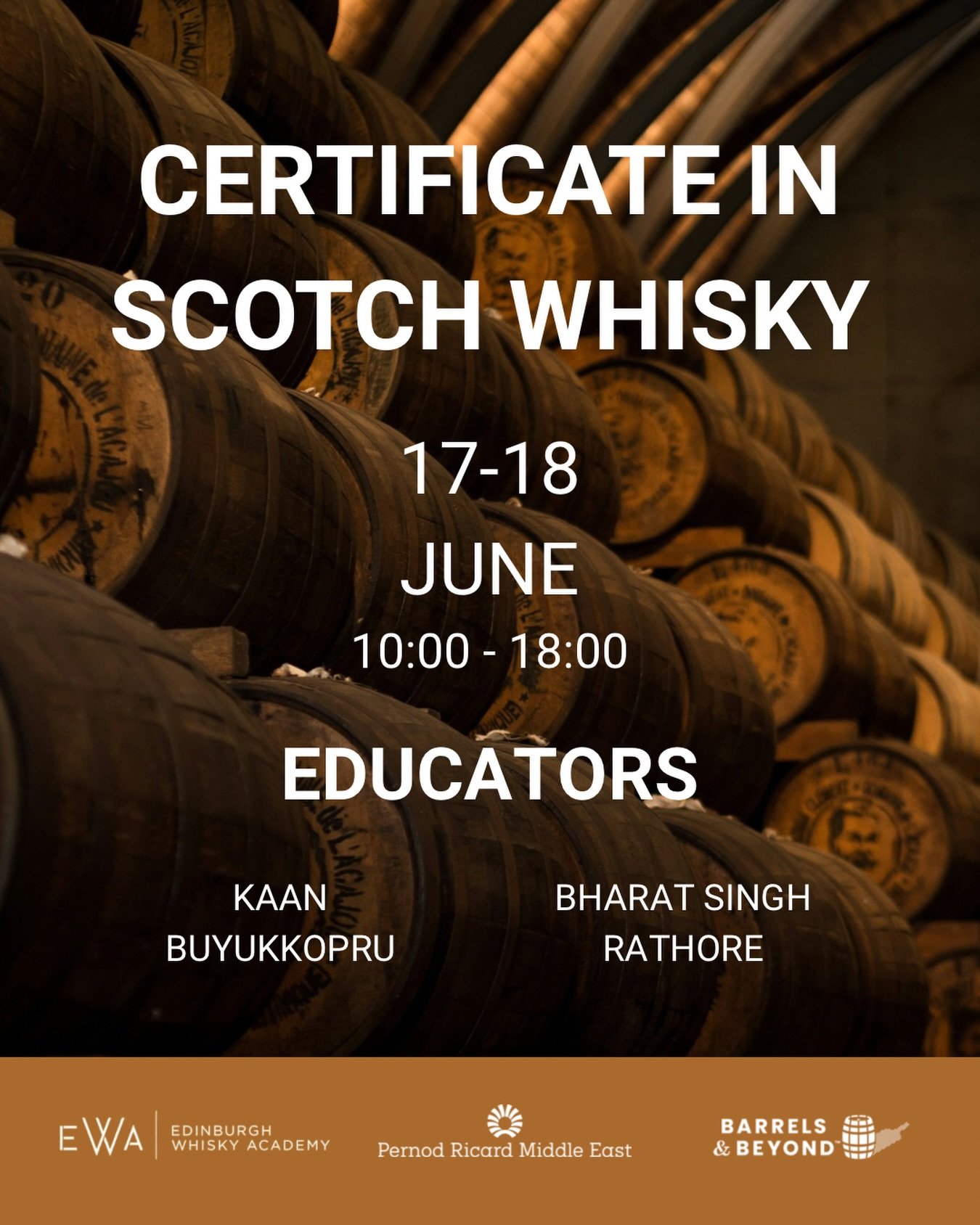We&rsquo;ve always believed that the finest spirits education shouldn&rsquo;t stop at borders, and neither do we. 🥃

We&rsquo;re very excited to announce that, in partnership with @EdinburghWhiskyAcademy and @BarrelsandBeyond , opening 12 seats for 