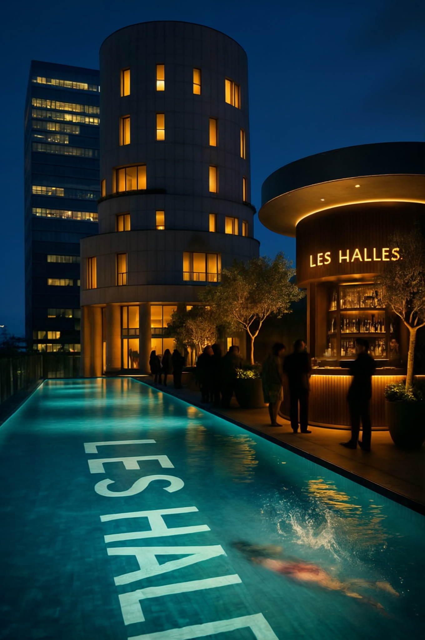 Rooftop Pool & Lounge
La piscine sur le toit de l’Hôtel Les Halles offre une expérience exclusive, entre énergie nocturne et élégance chic. Vue panoramique, ambiance festive et design raffiné composent un lieu incontournable.