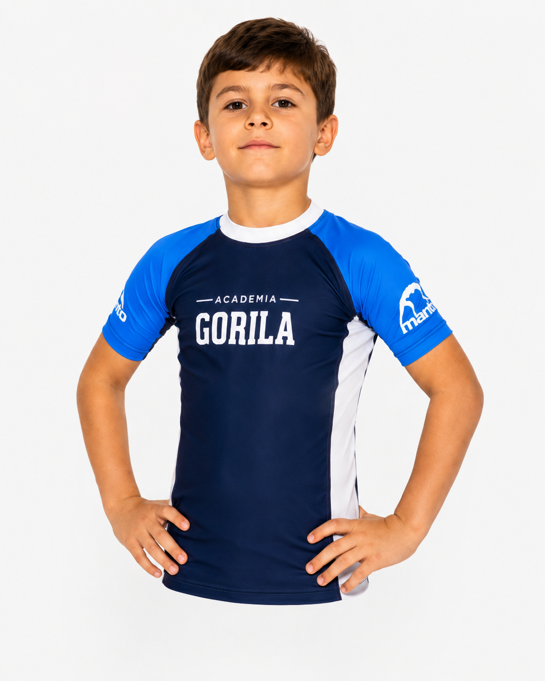 Rashguard z krótkim rękawem NAVY JUNIOR