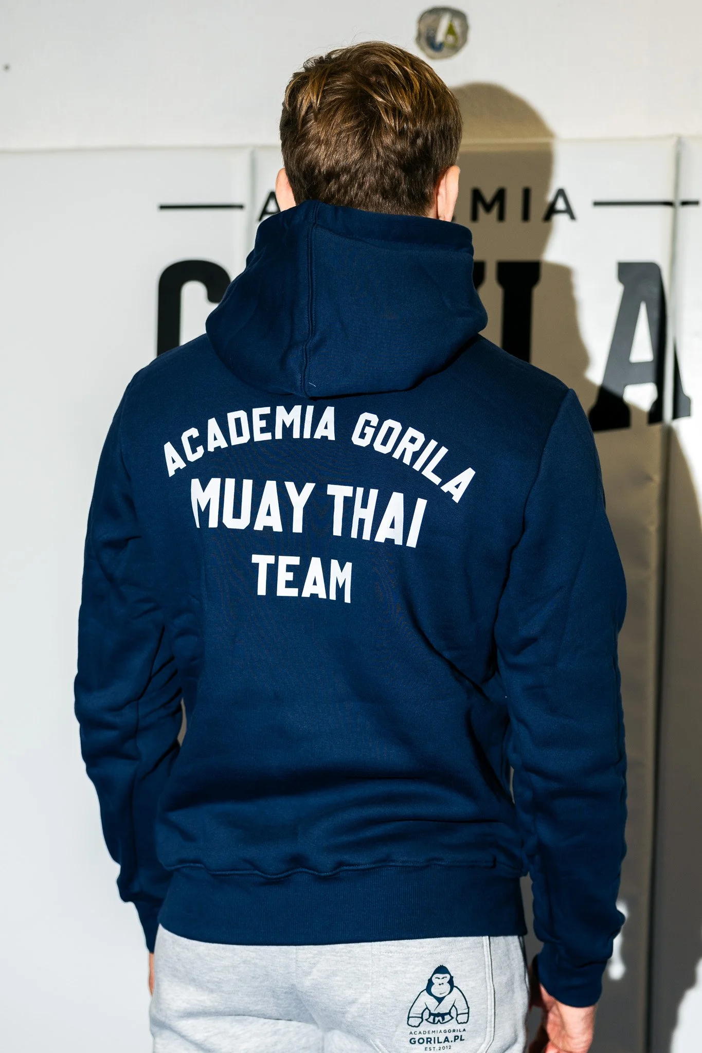 Granatowa bluza z kapturem - Muay Thai Team
