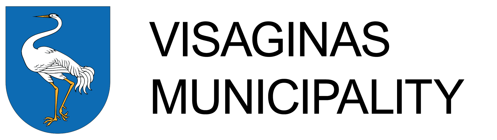 Kommunallogo med en hvit kråke på blå bakgrunn.