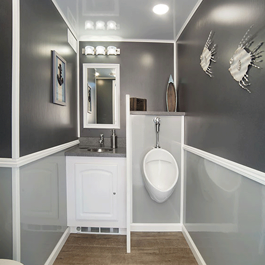 2 stall luxury restroom interior