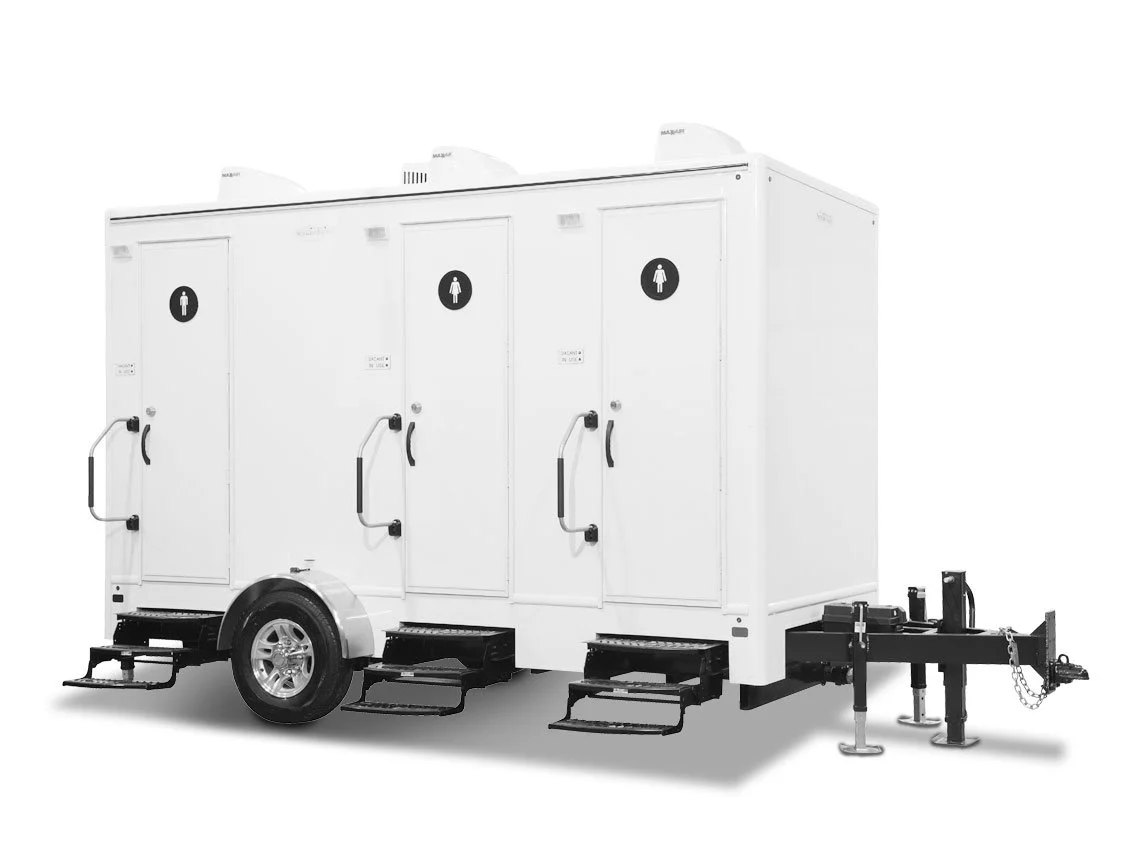 3 Stall Portable Restrooms