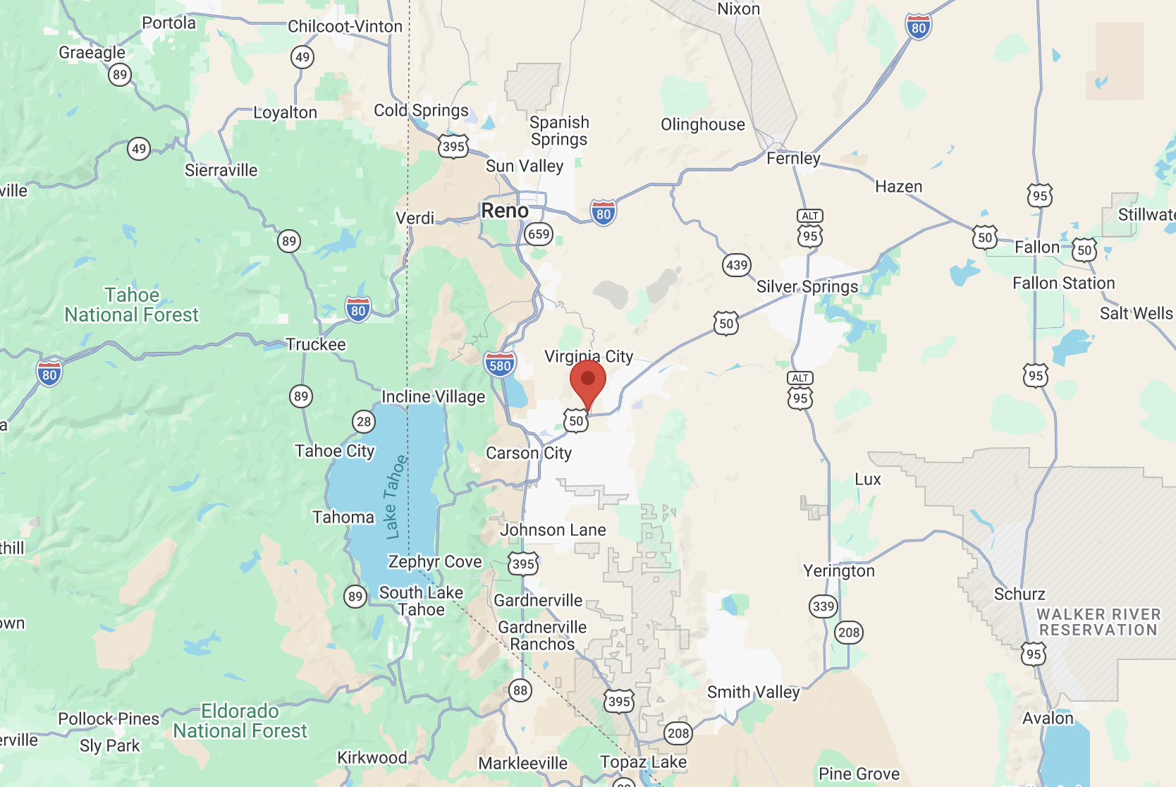 Western Site Services Nevada service area for porta potties, portable restrooms, portable sinks, and temporary fencing rentals.