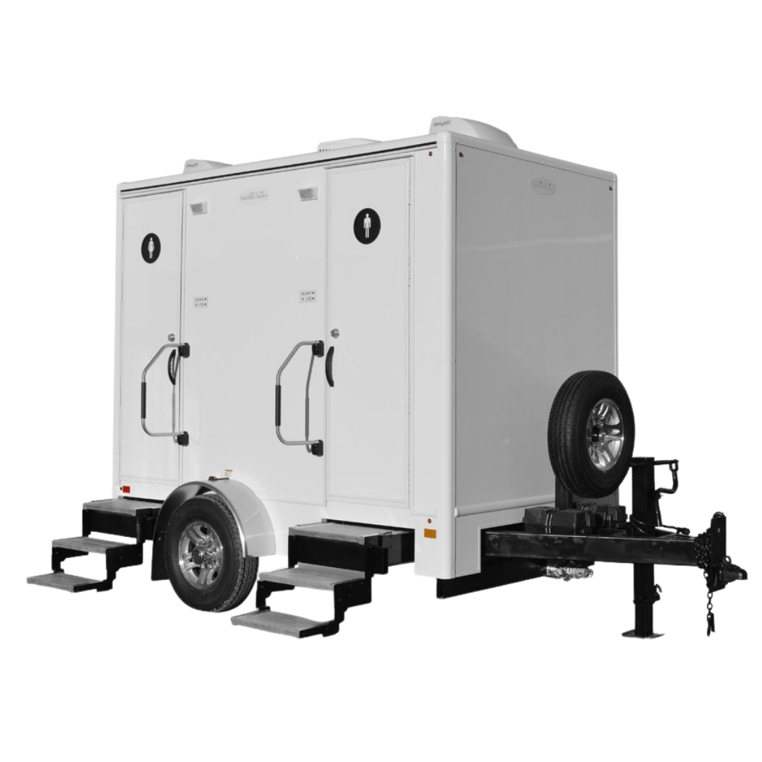 2 stall luxury portable restroom