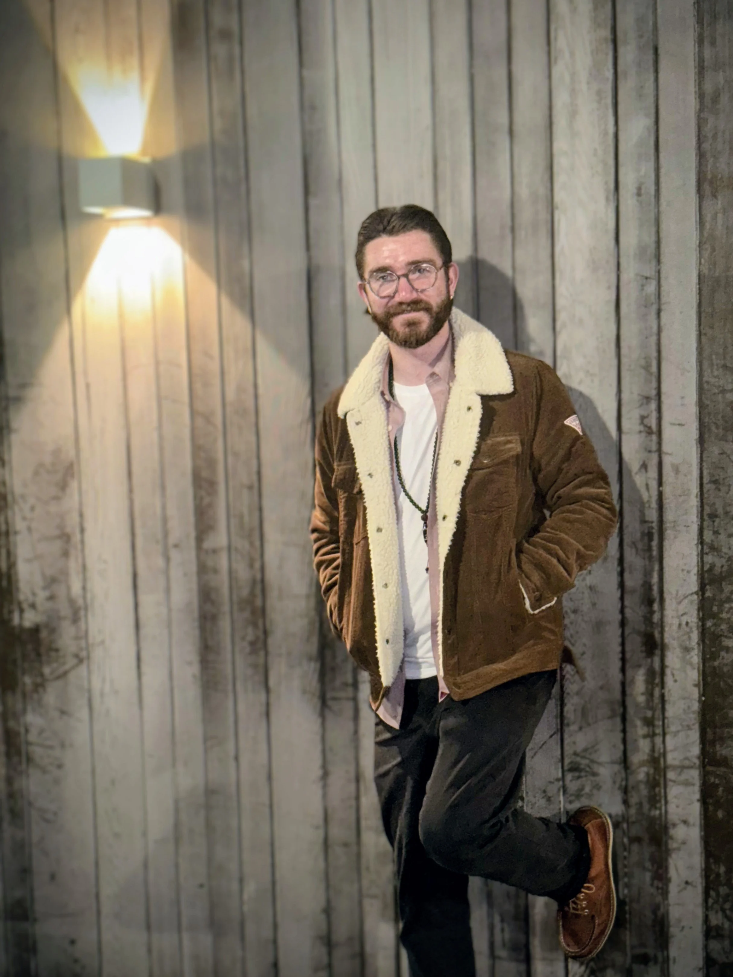 Kevin Dusenberry, an energy healer, on the Asbury Park boardwalk.