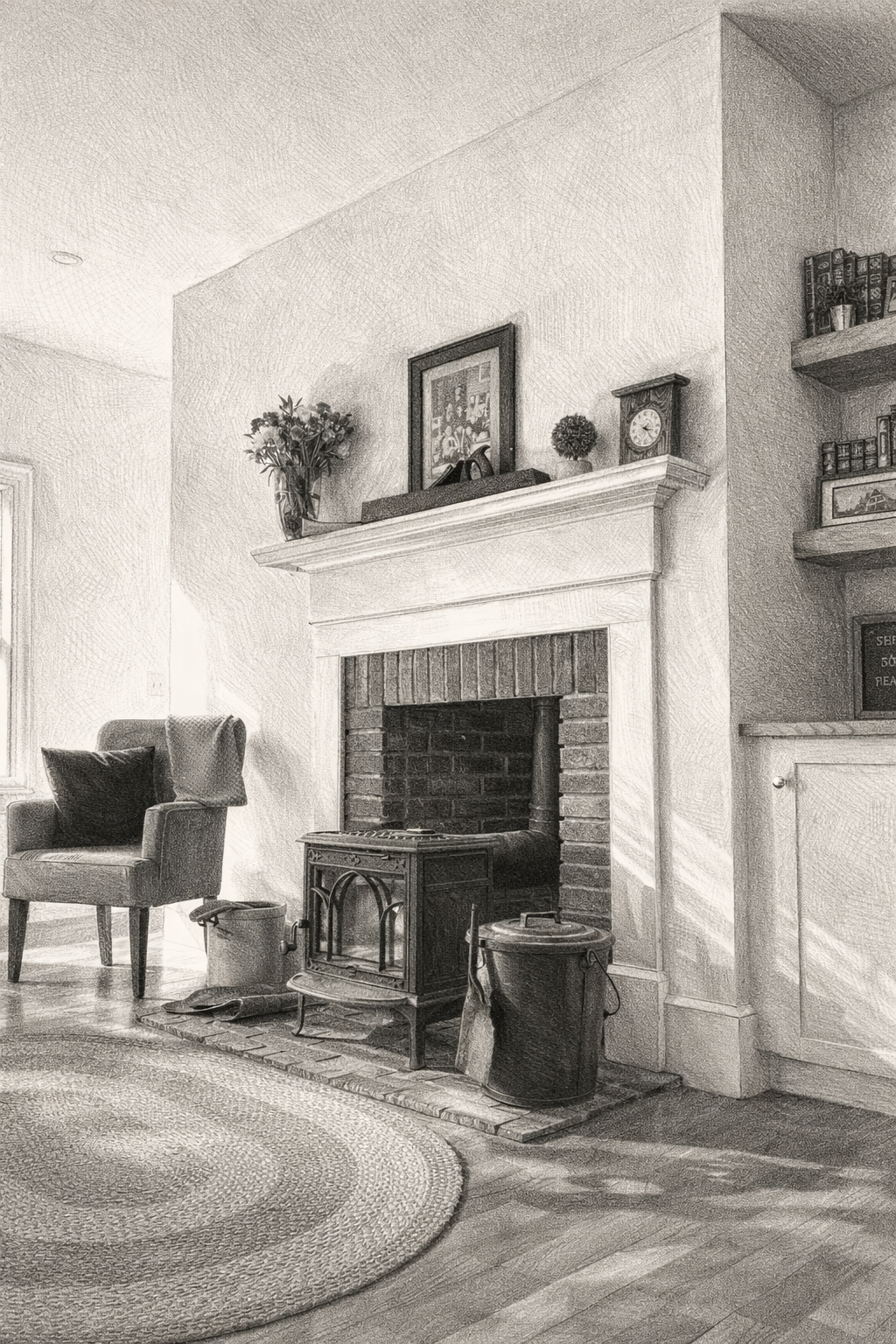 Simple Farm House Mantel