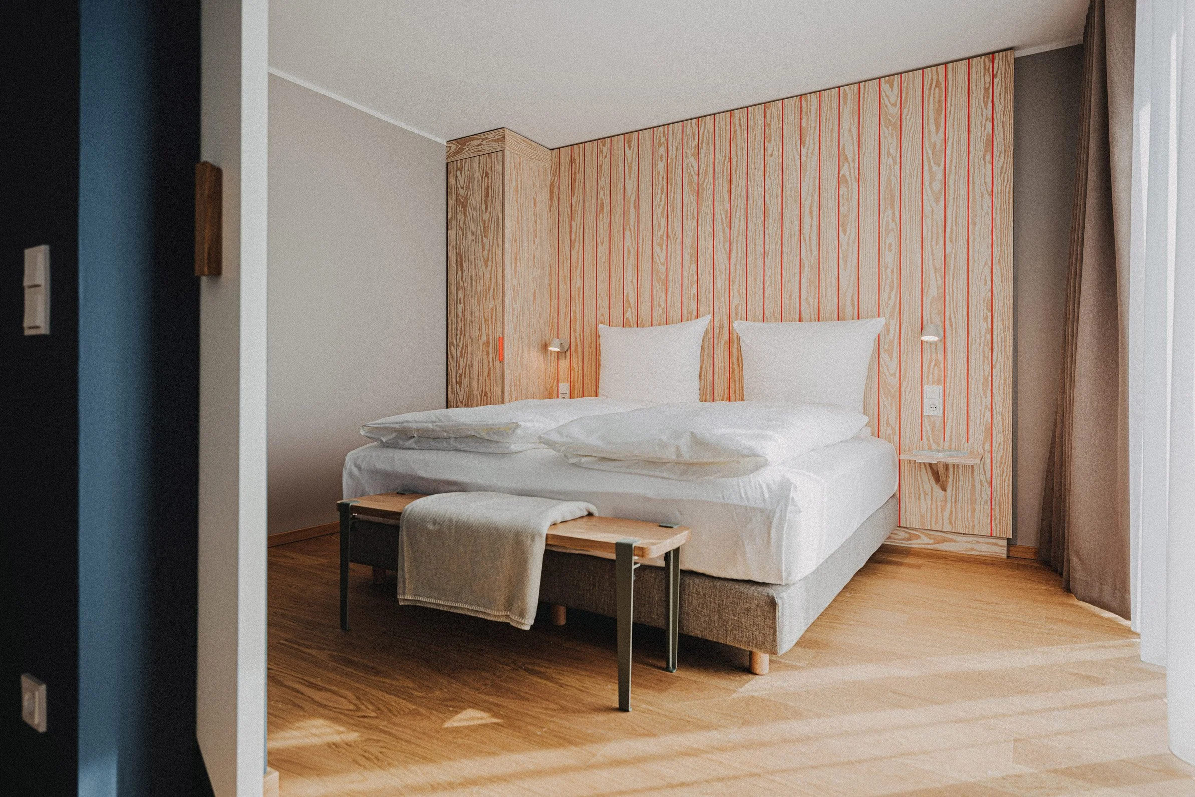 Blick in das Schlafzimmer