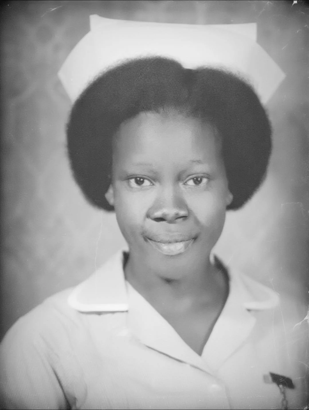 Melvita Johnson pictured as a young nurse — part of the Walsall Windrush Sisters oral stories archive honouring the Caribbean women who built careers in the NHS and contributed to Windrush generation history in the West Midlands.
