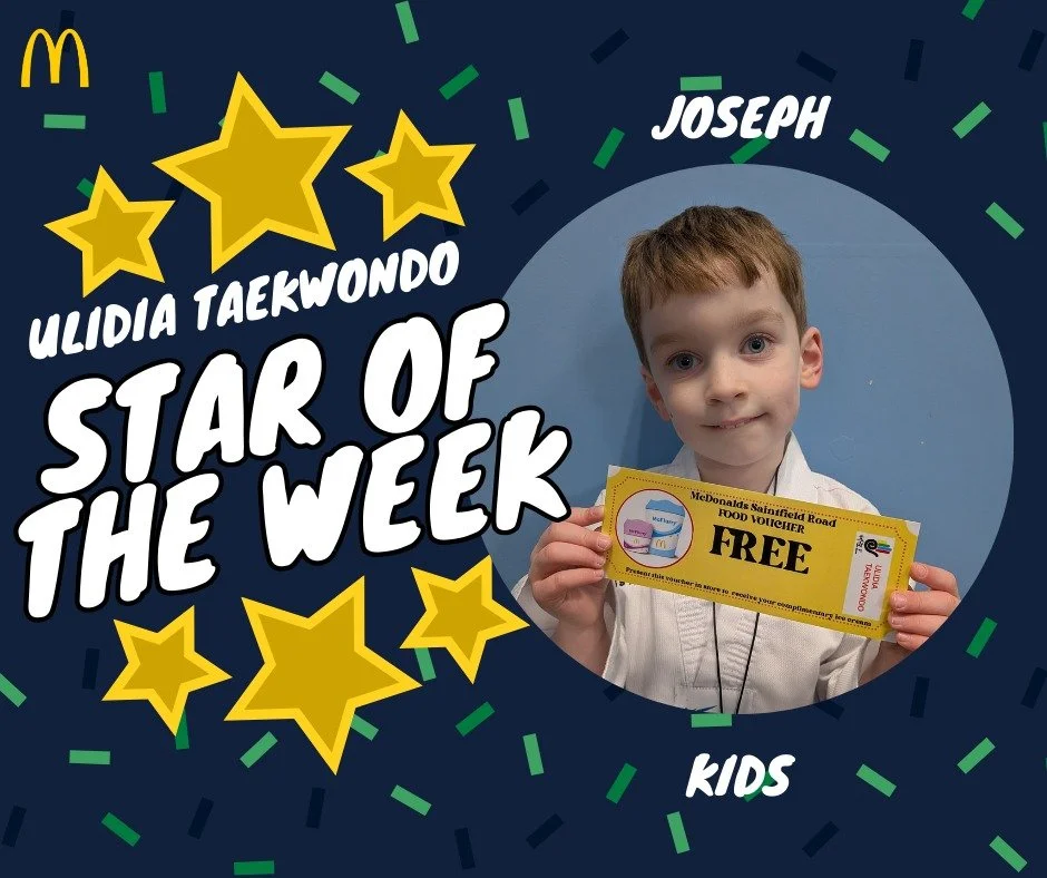 ⭐ Stars of The Week! ⭐ 
Congratulations to Joseph and Hannah for being last week's Stars of the Week!
 #ulidiataekwondo #taekwondo #martialarts #carryduff #mcdonalds