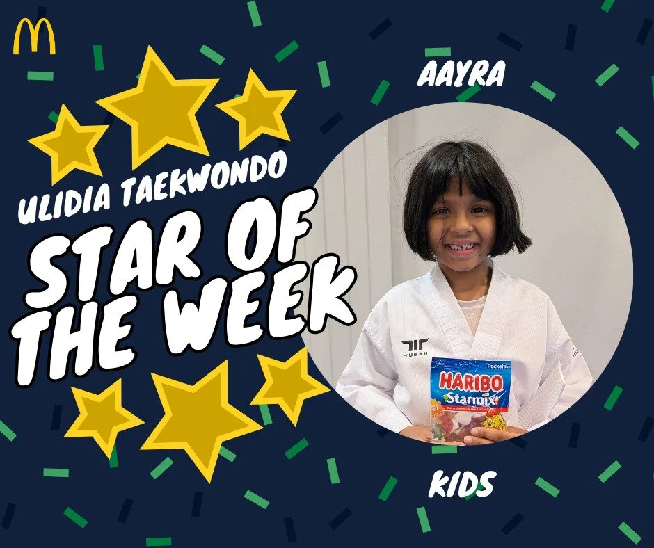 ⭐ 𝗦𝘁𝗮𝗿𝘀 𝗼𝗳 𝗧𝗵𝗲 𝗪𝗲𝗲𝗸! ⭐ 
Well done to Aarya and Anika for being this week's Stars of the Week!
 #ulidiataekwondo #taekwondo #martialarts #carryduff #mcdonalds