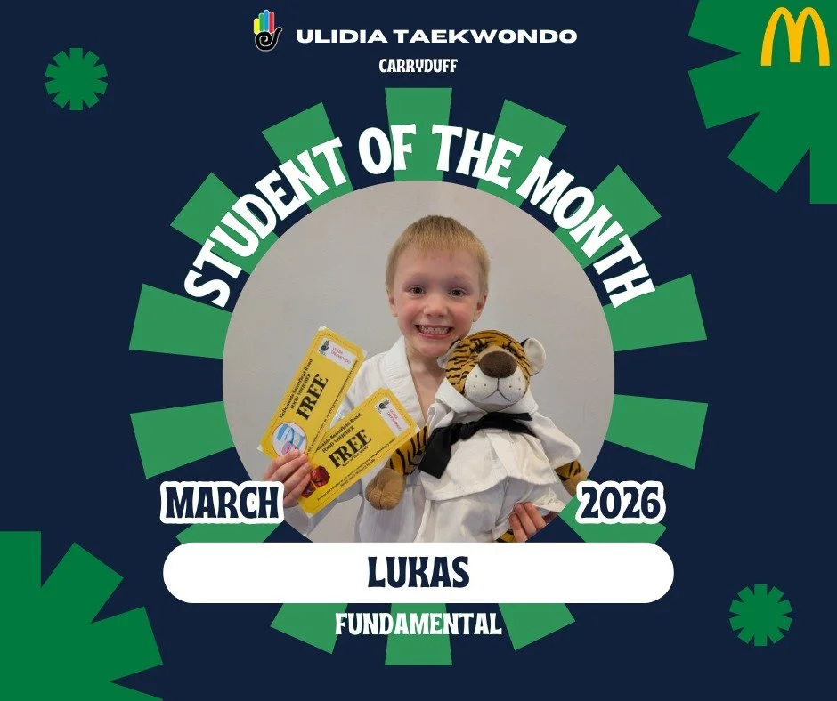 ✨ 𝗦𝘁𝘂𝗱𝗲𝗻𝘁𝘀 𝗢𝗳 𝗧𝗵𝗲 𝗠𝗼𝗻𝘁𝗵! ✨
Congratulations to our winners for March, super work everyone!
𝗖𝗮𝗿𝗿𝘆𝗱𝘂𝗳𝗳 🥋
Kids - Lukas
Juniors - Samhitha
𝗡𝗲𝘄𝘁𝗼𝘄𝗻𝗮𝗯𝗯𝗲𝘆 🥋
Kids - Natalia
Juniors - Avi
 #ulidiataekwondo #taekwondo #m