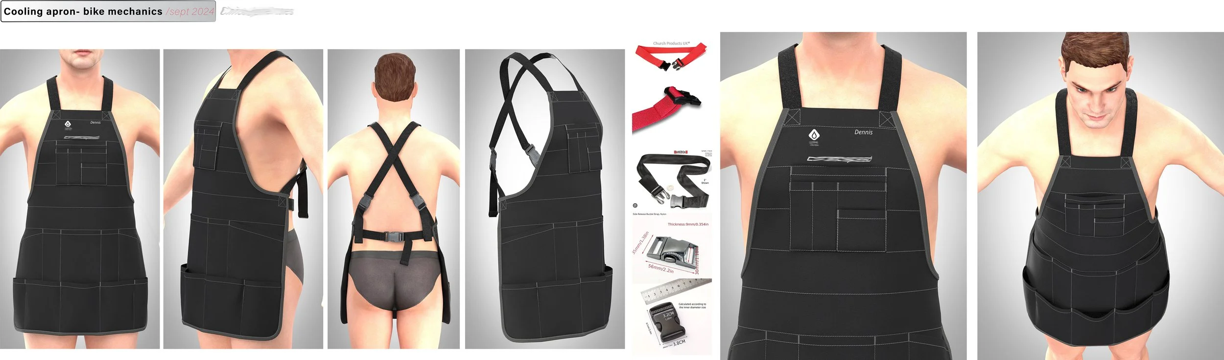 Nawal Mrabet  fashion designer 3D, cooling apron, bike mechanic,  tablier refroidissant méchanicien, uniform, uniforme