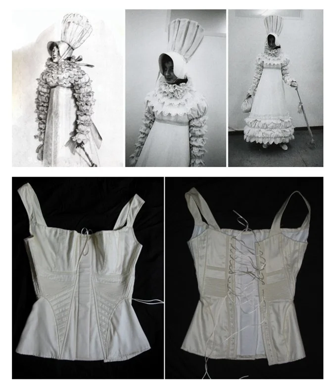 Nawal Mrabet historical costume design, Paris, costume historique de scène, costumière, Garment construction, Sample making