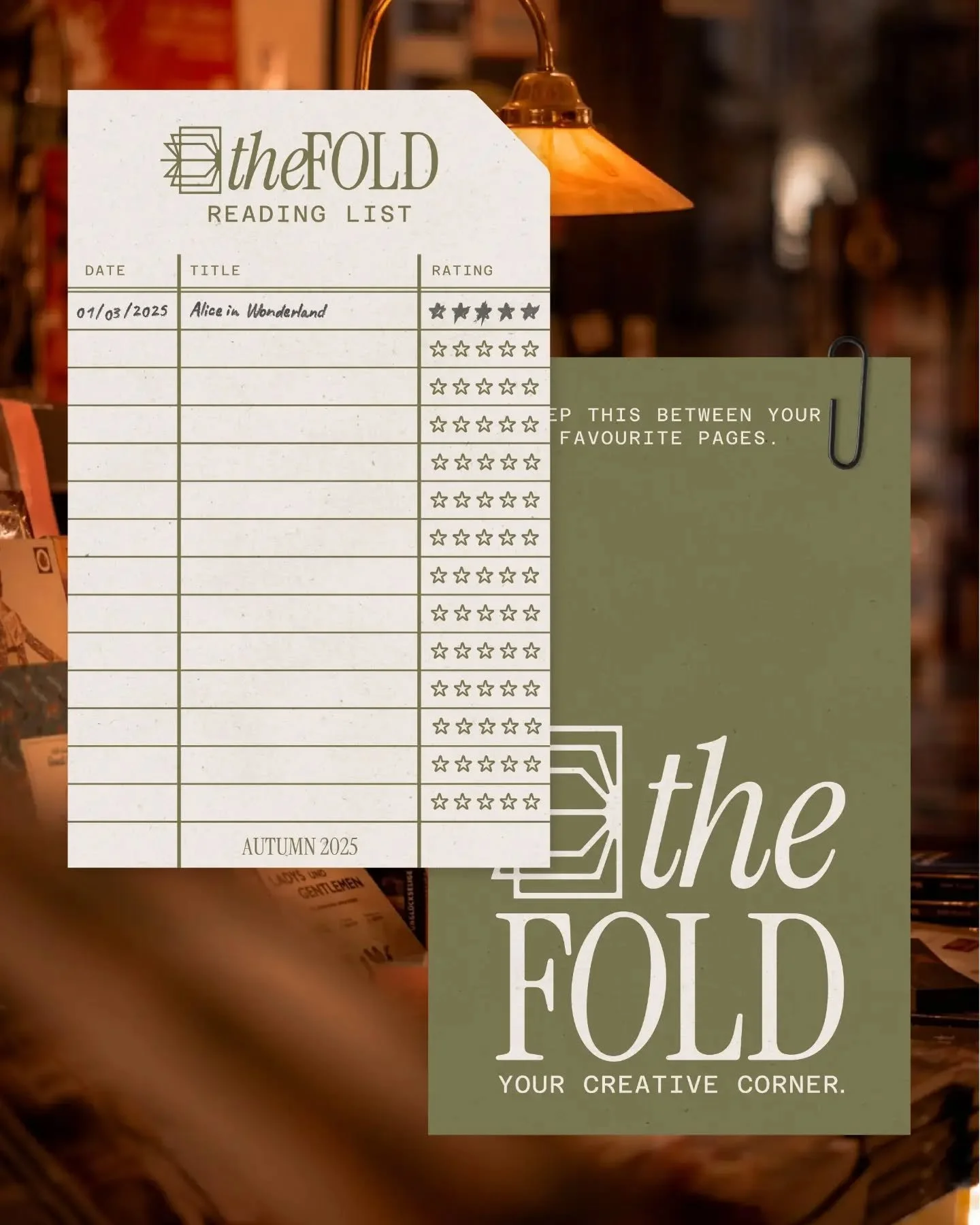 THE FOLD - Your creative corner.

Sharing some more from The Fold 📚
Part bookshop, part studio, part creative escape, The Fold is a haven for curious minds with shelves of inspiration and room to think and create.

(part two)

Thanks @brief.mebaby f