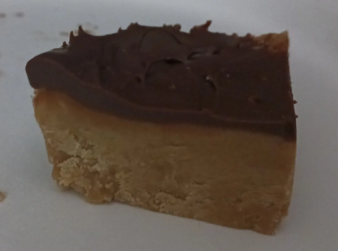 Slice of chocolate and peanut butter fudge