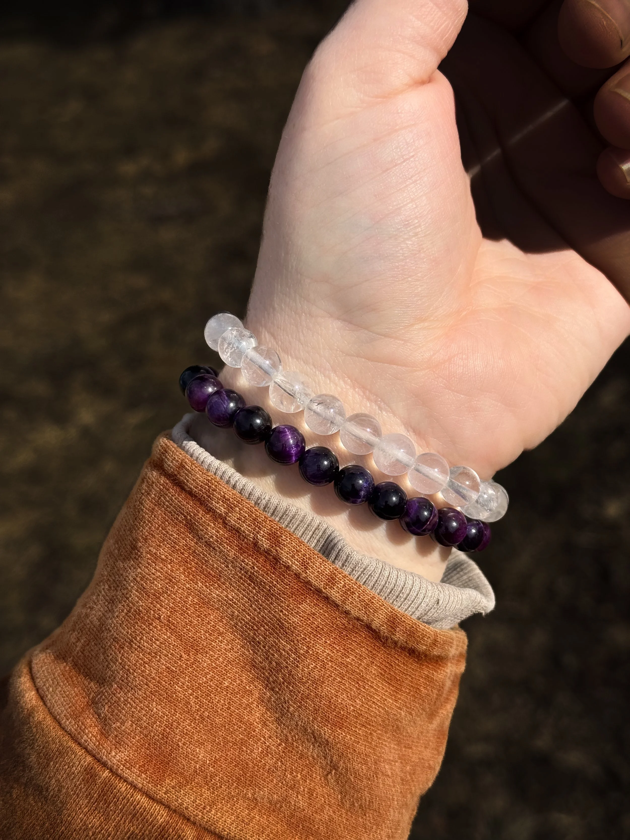Purple Tiger Eye Crystal Bracelet