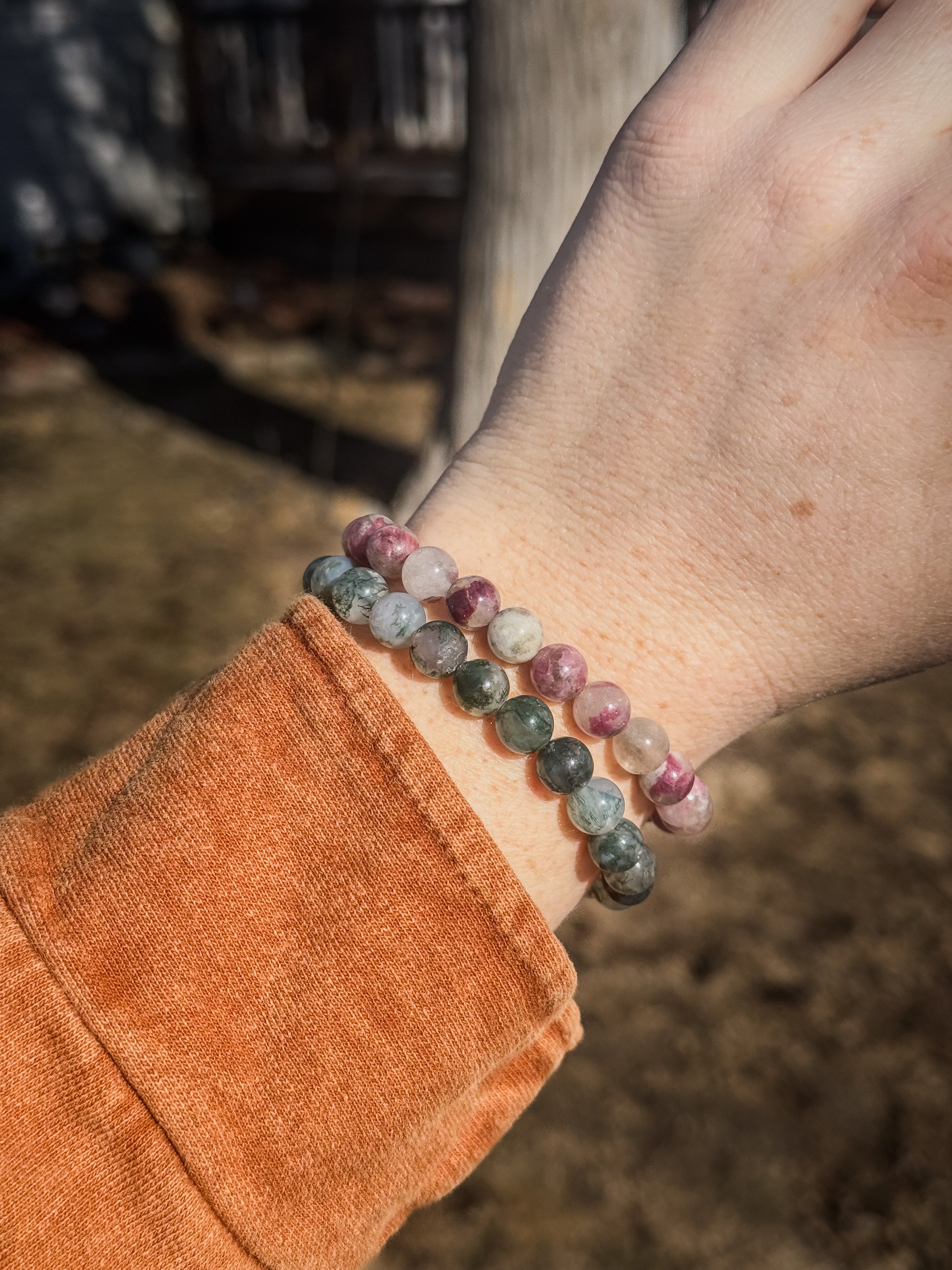 Purple Tourmaline Crystal Bracelet
