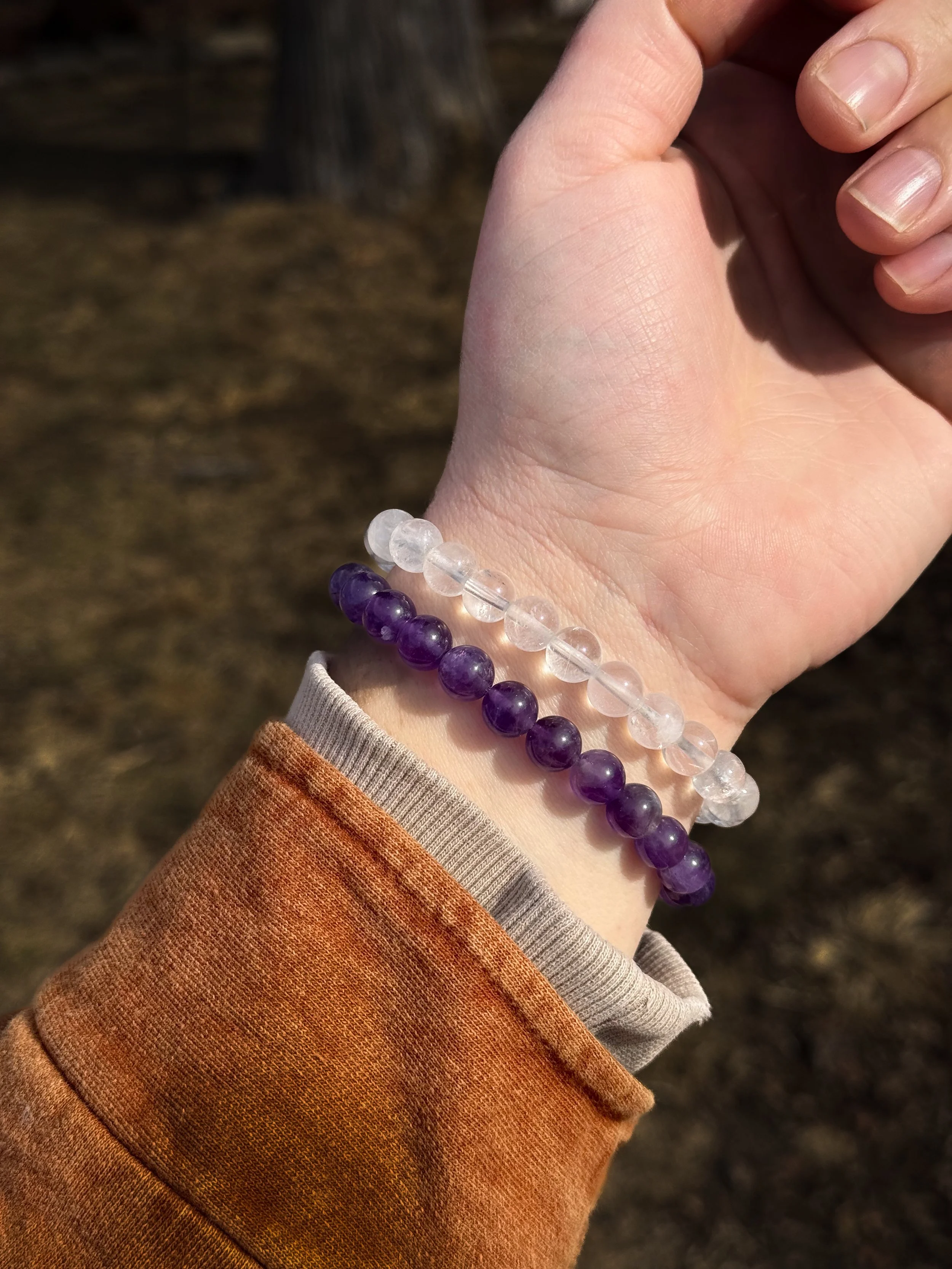 Purple Amethyst Crystal Bracelet