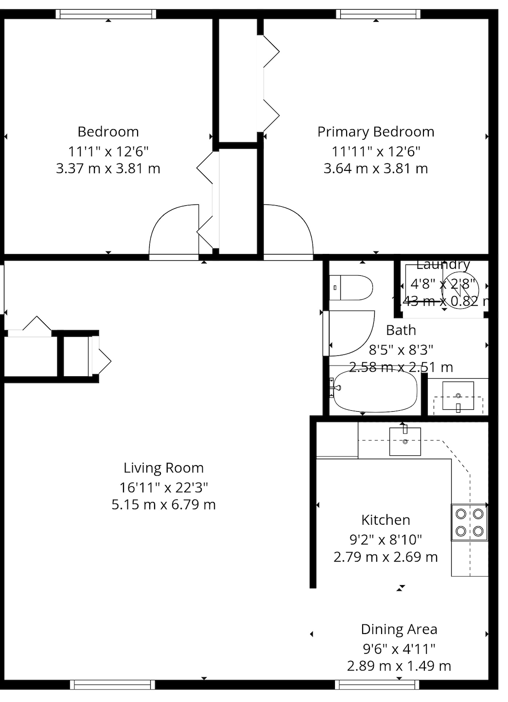 Unit 2 - 2 Bedrooms - $2,150