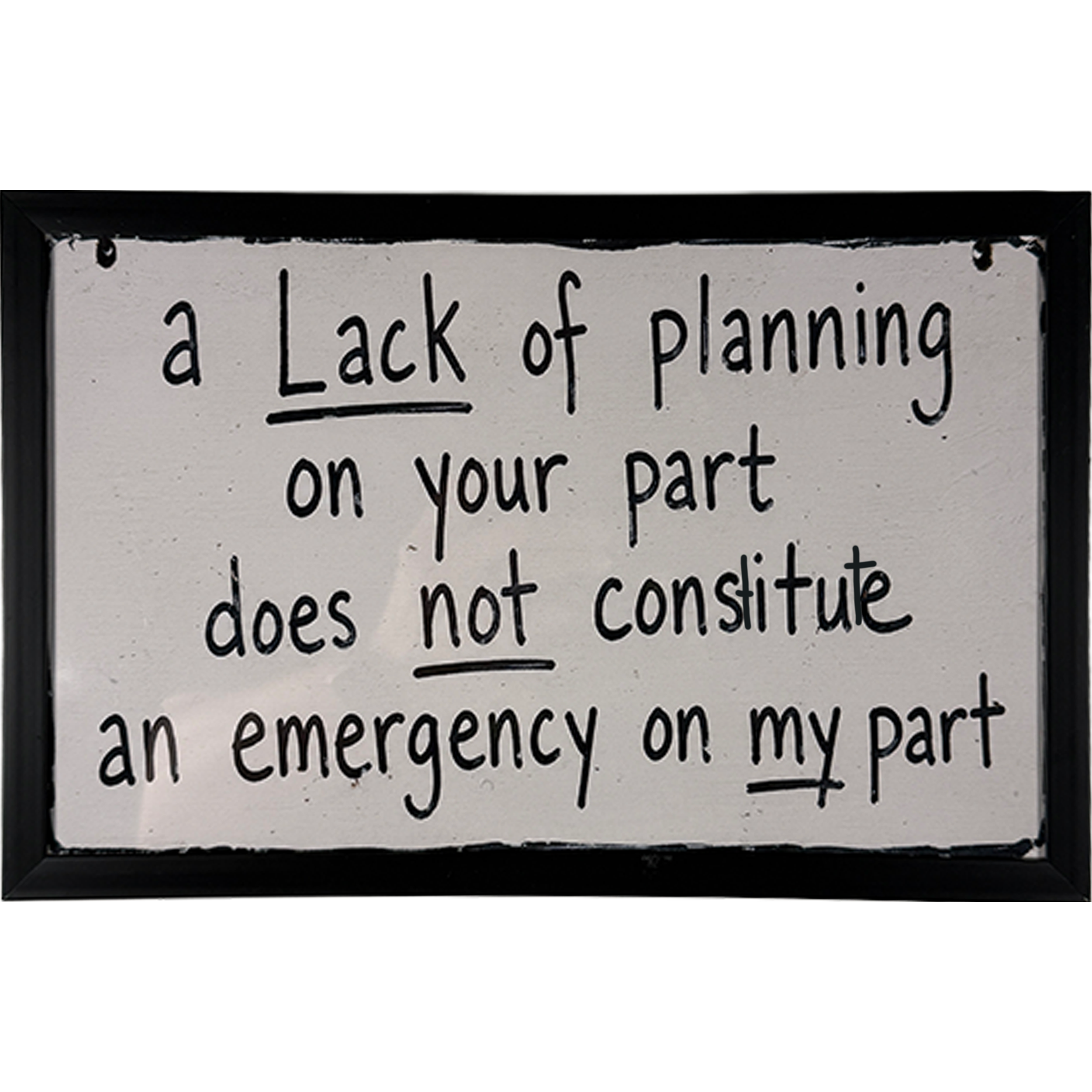Emergency 11"w x 7"h