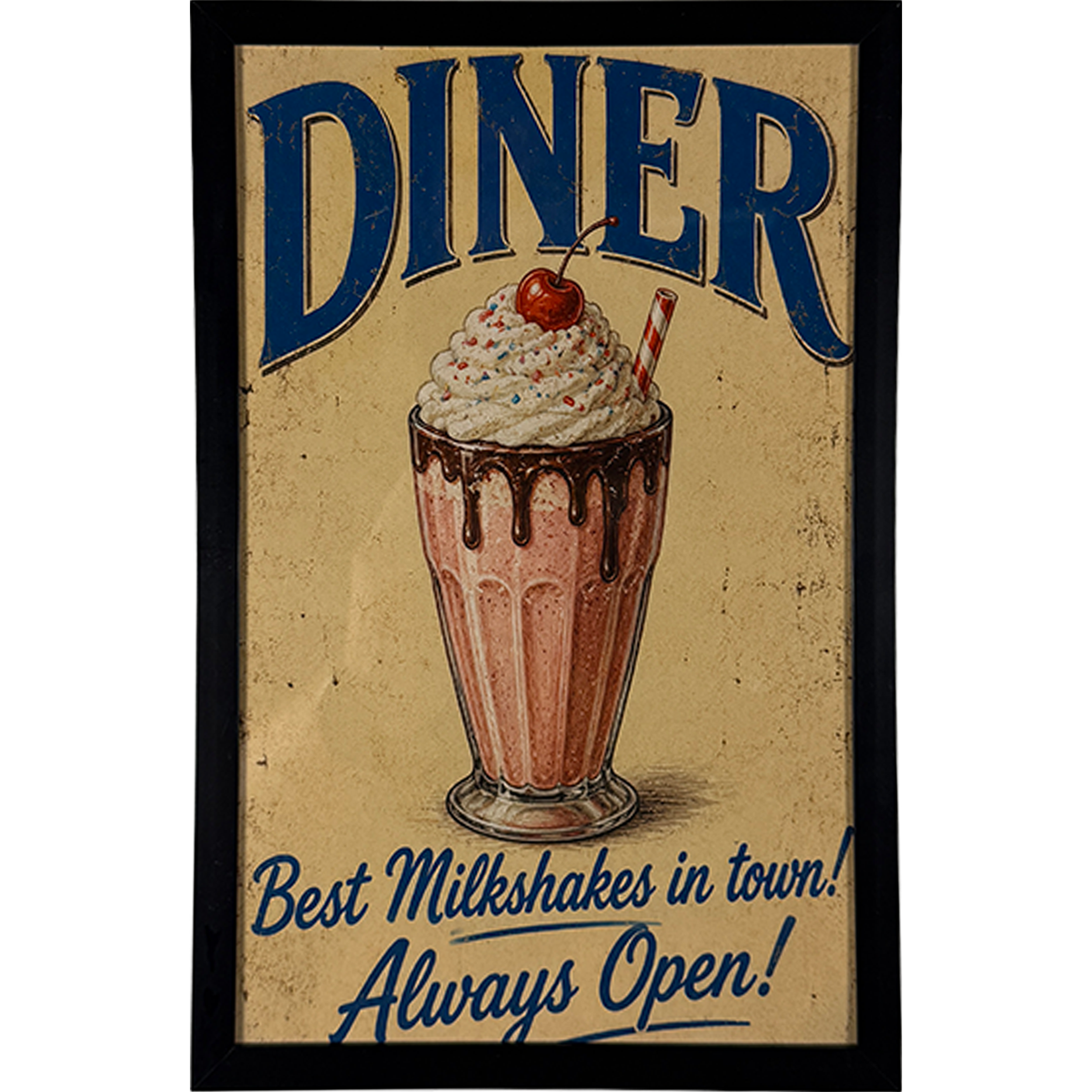 Diner Shake 7"w x 11"h
