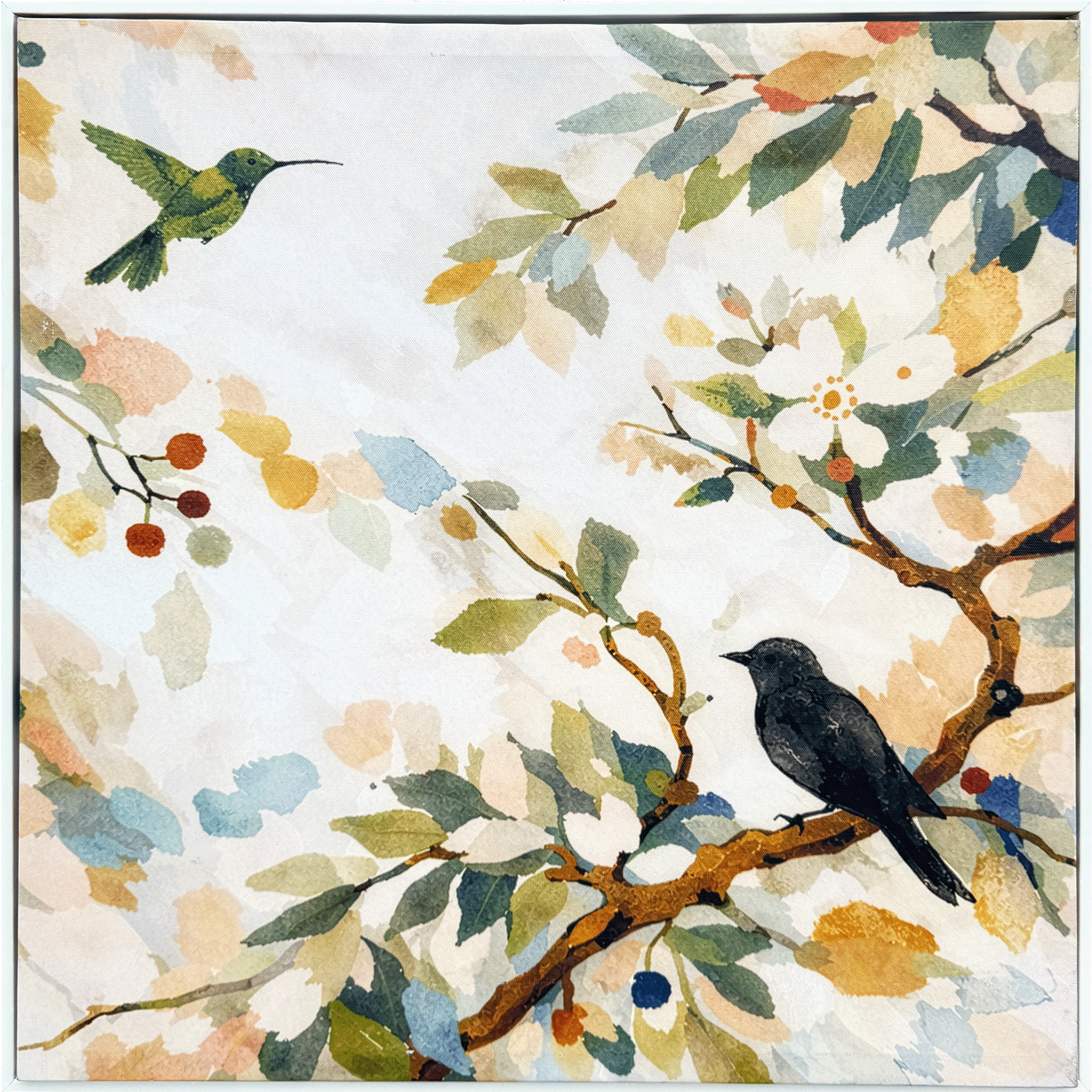 Birds in a Tree 25"w x 25"h