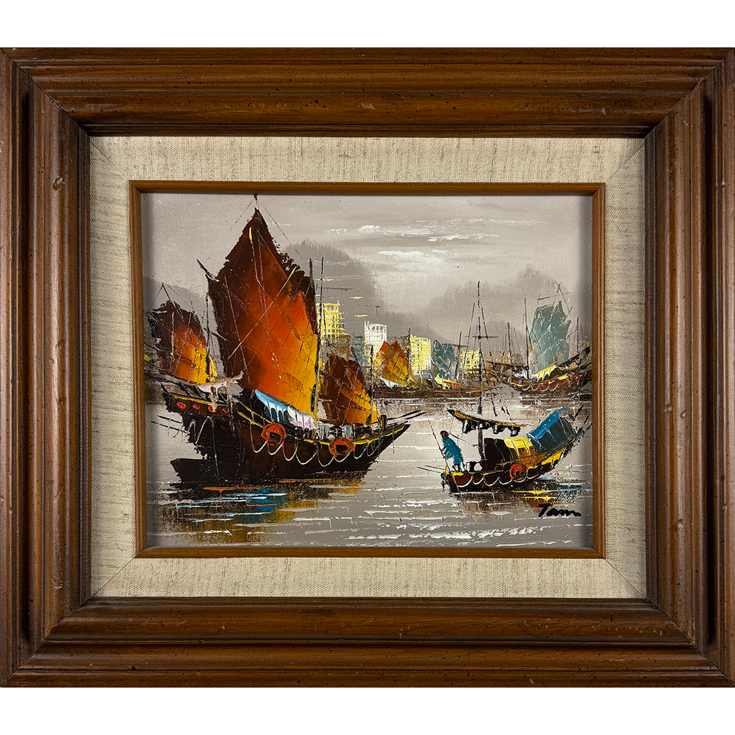 Boat in Harbor 2 13.5"w x 15.5"h