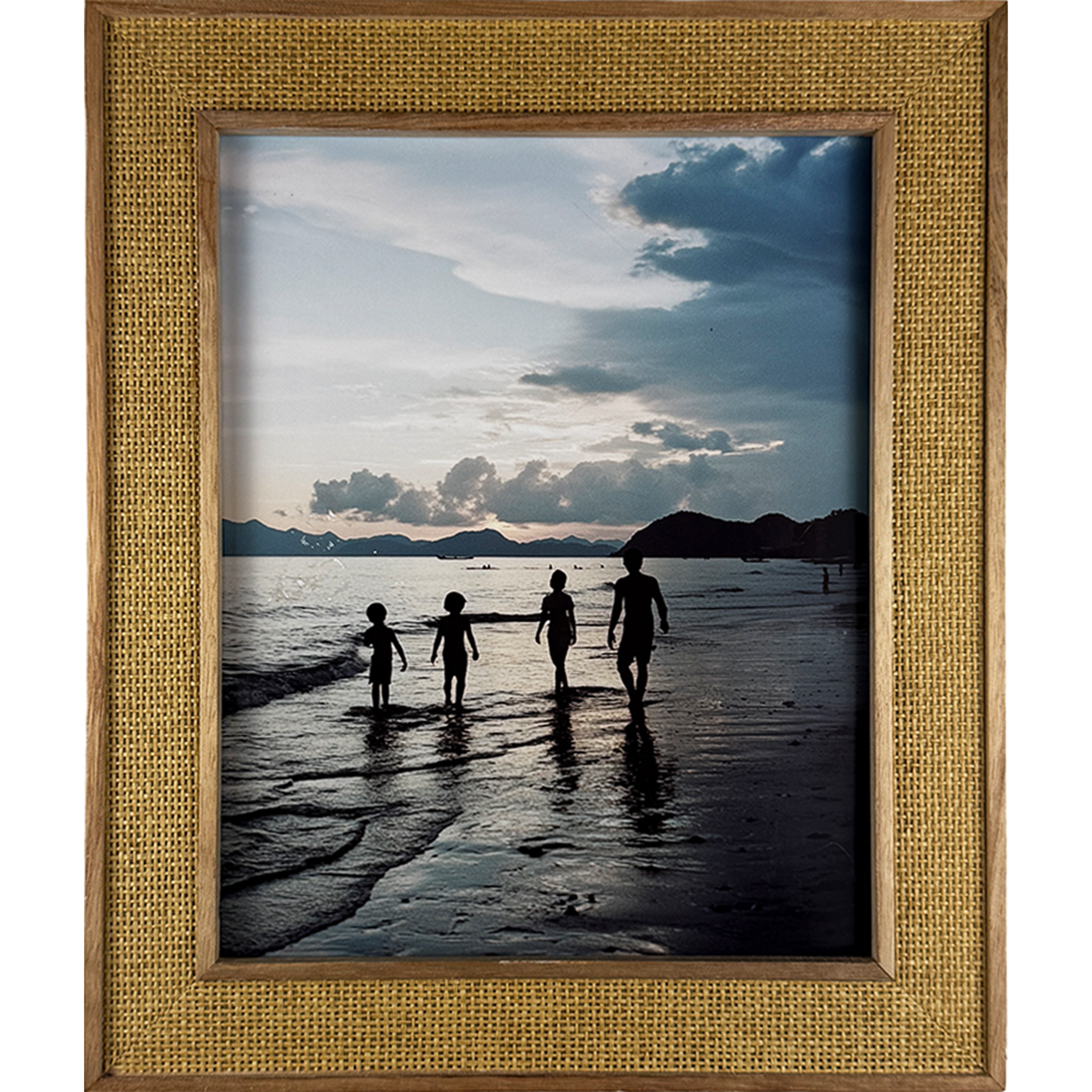 Family on Beach 11"w x 13"h