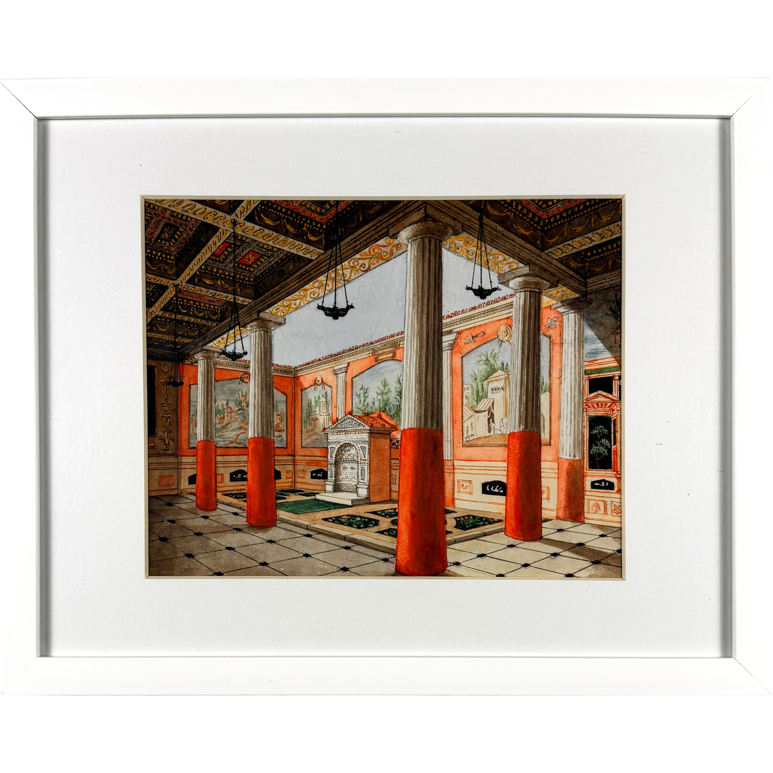 Greek Temple 15"w x 12"h