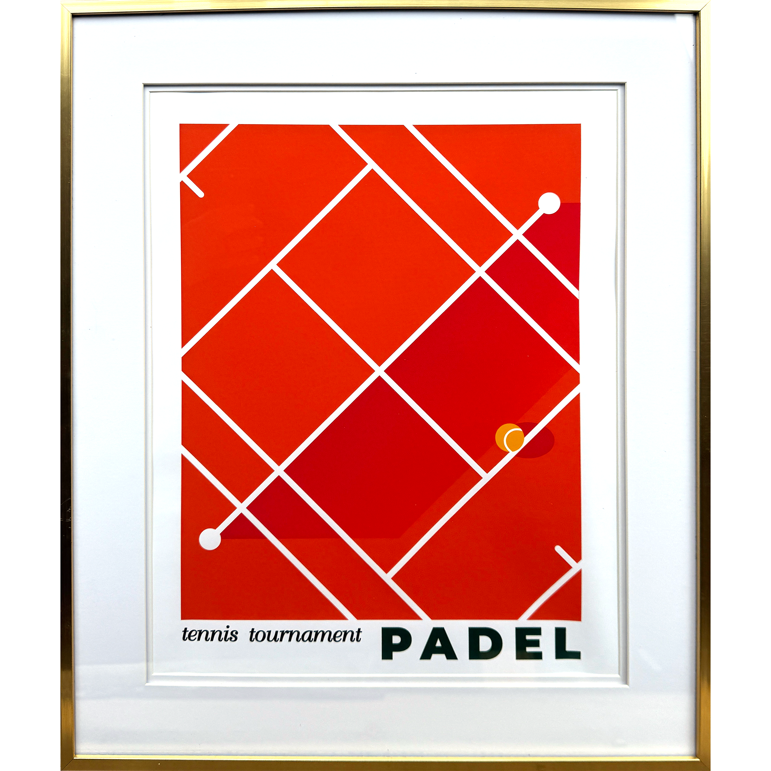 Orange Padel 21.5"w x 25.5"h