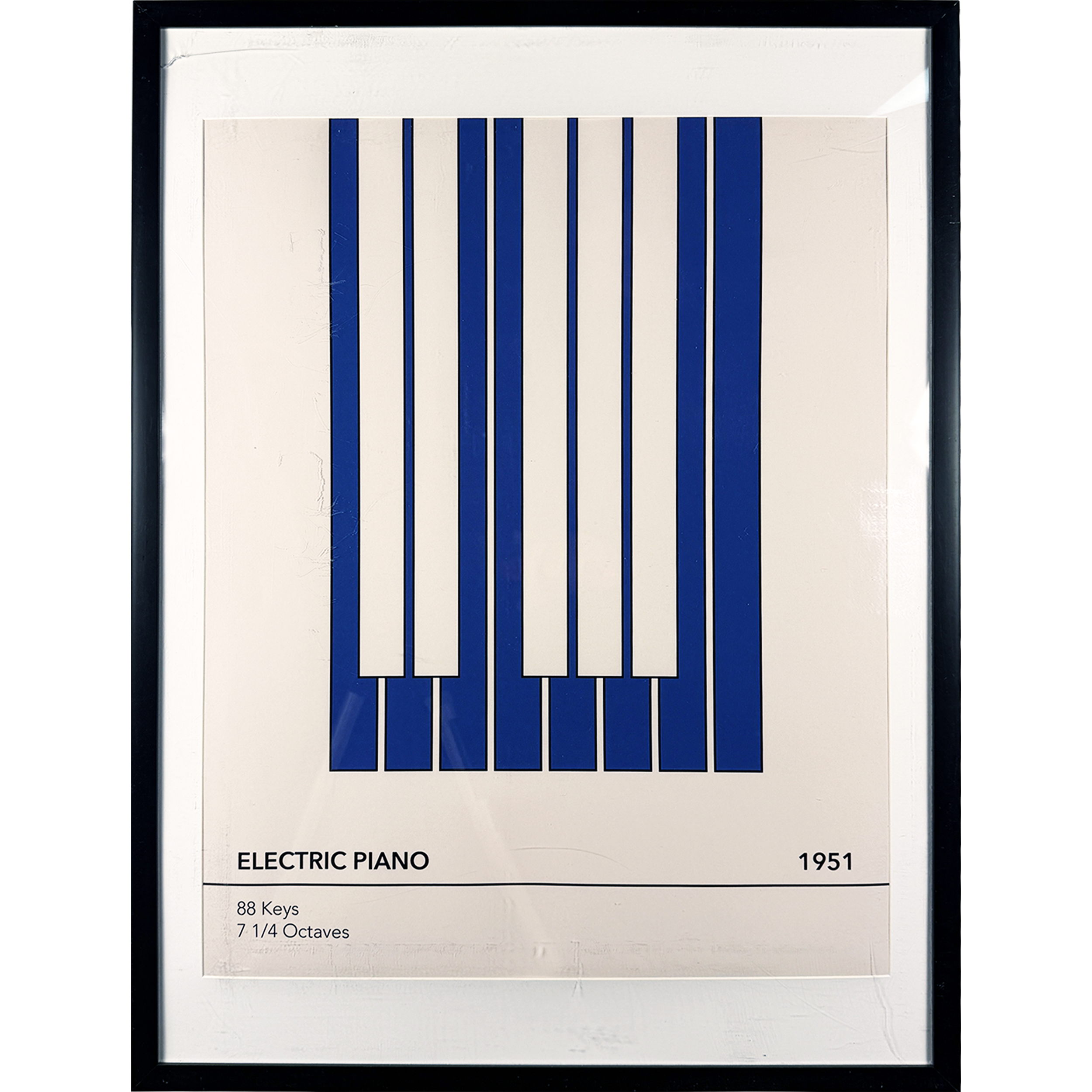 Blue Piano 19"w x 25"h