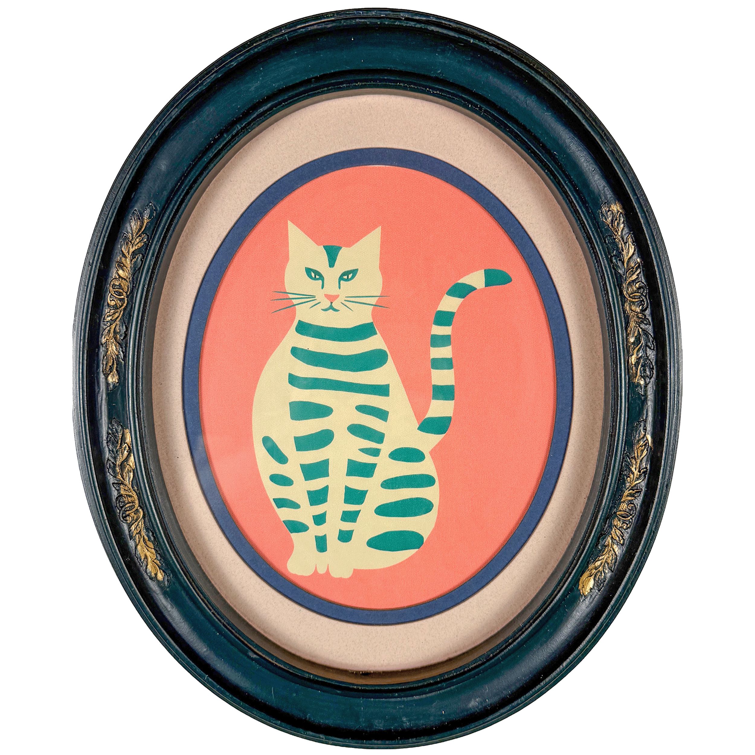 Oval Cat 9"w x 11"h