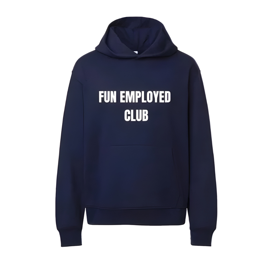 FUN EMPLOYED CLUB EMBROIDERED HOODIE
