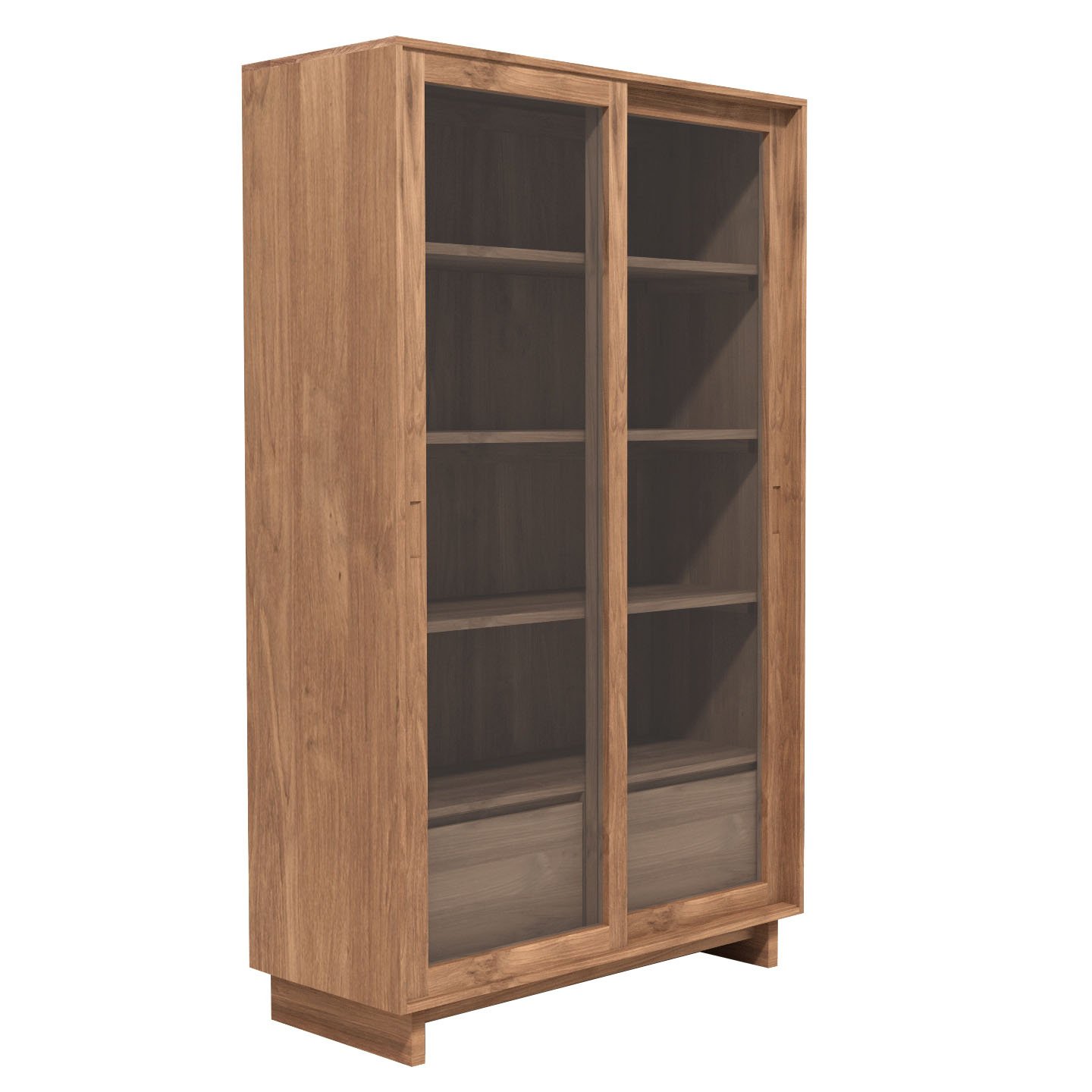 1011455-Ethnicraft-Teak-Bücher-Regal-2-Glasschiebetüren-2-Schubladen-110x46x183.jpg