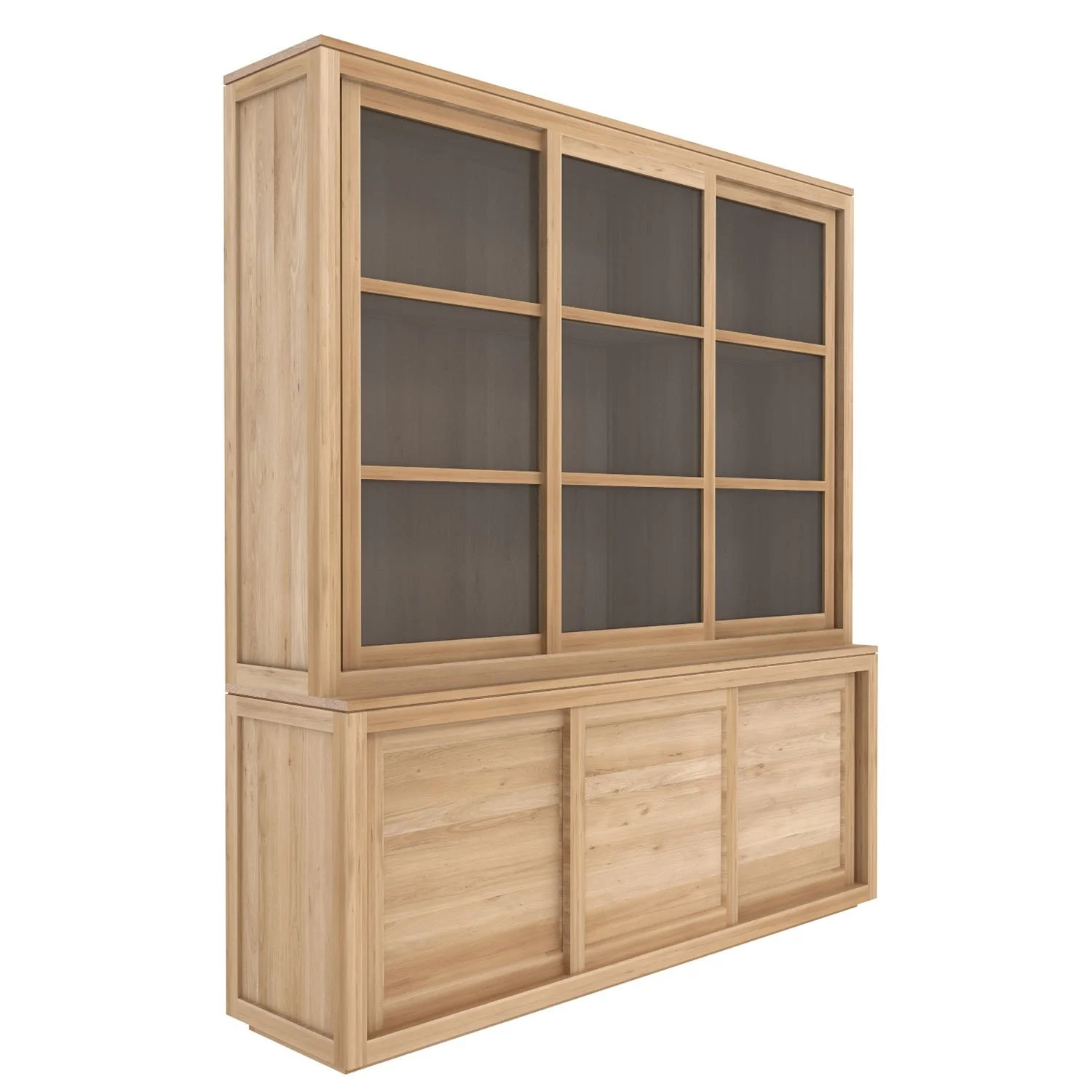 1051163-Ethnicraft-Eiche-Schrank-Sideboard-mit-Aufsatz-3-Glasschiebetüren-200x38x140.jpg
