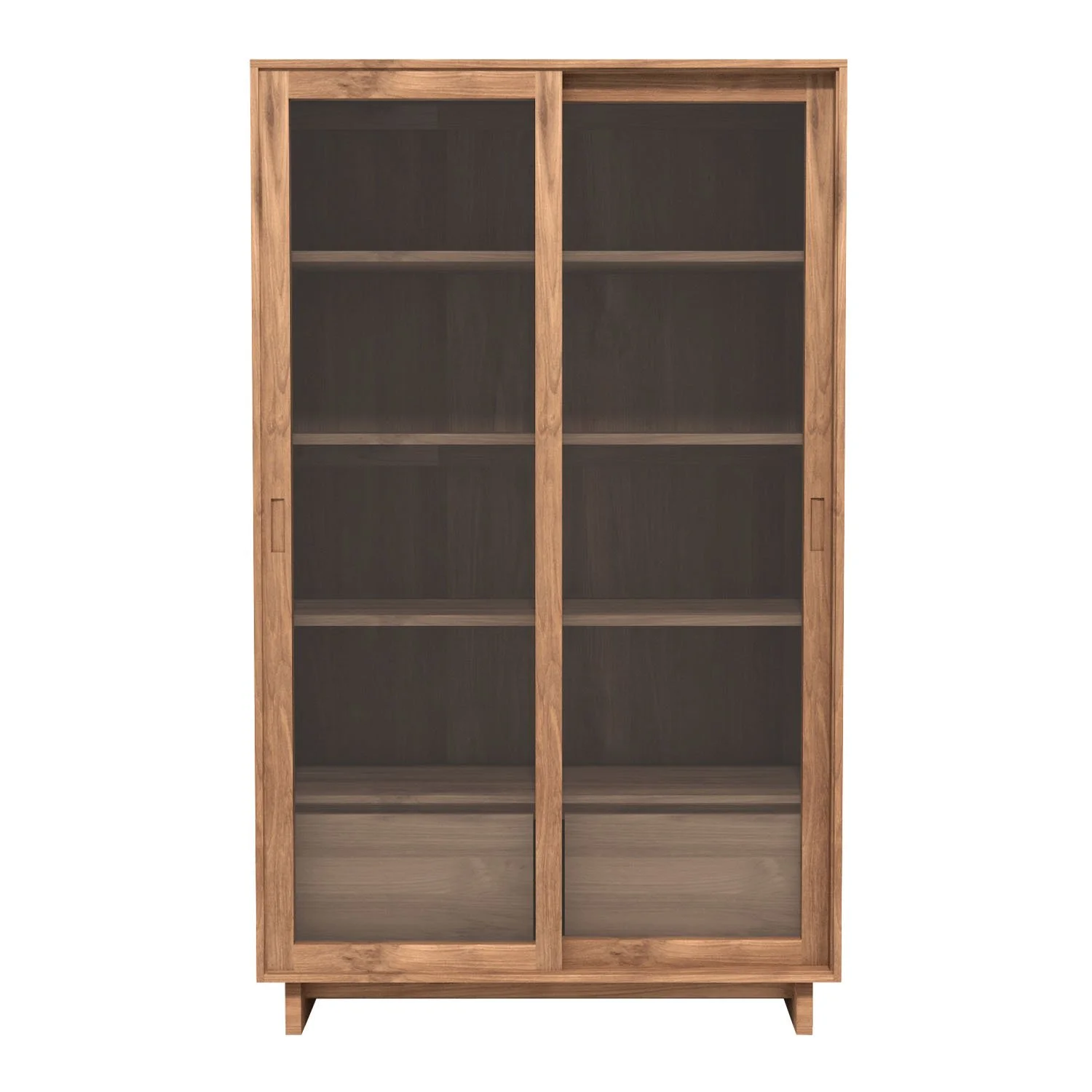 1011455-Ethnicraft-Teak-Bücher-Regal-2-Glasschiebetüren-2-Schubladen-110x46x183_01.jpg