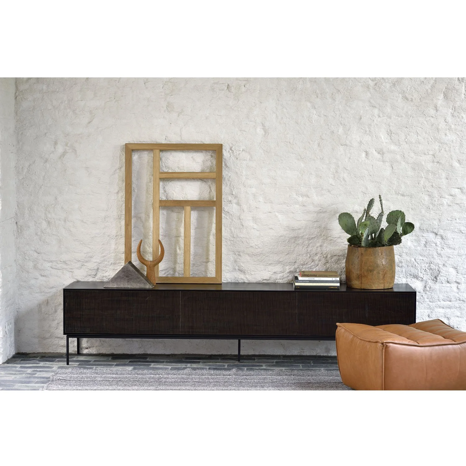 12254 Teak Grooves TV cupboard - 2 drawers (1).jpg