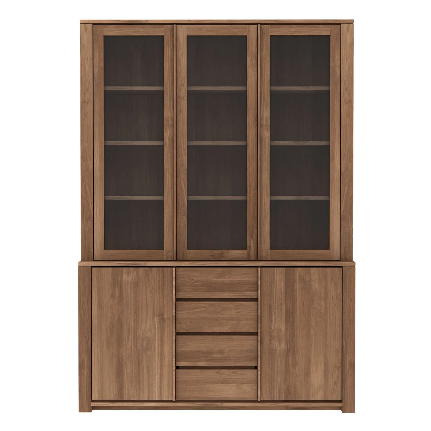 1015344-Ethnicraft-Teak-Schrank-Lodge-3-Glastüren-2-Türen-3-Schubladen-154x36-46x220_01.jpg