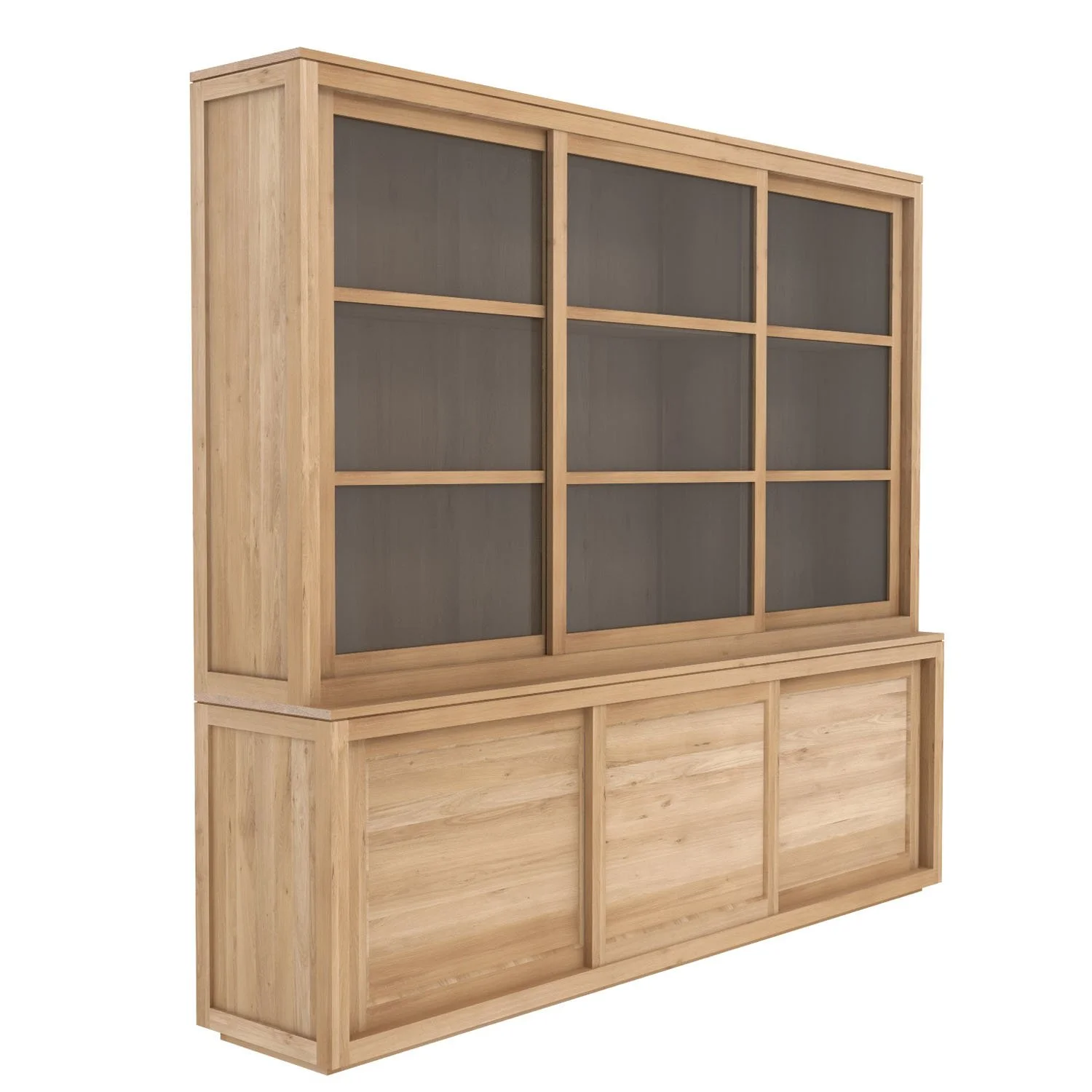 1051165-Ethnicraft-Eiche-Schrank-Sideboard-mit-Aufsatz-3-Glasschiebetüren-250x38x140.jpg